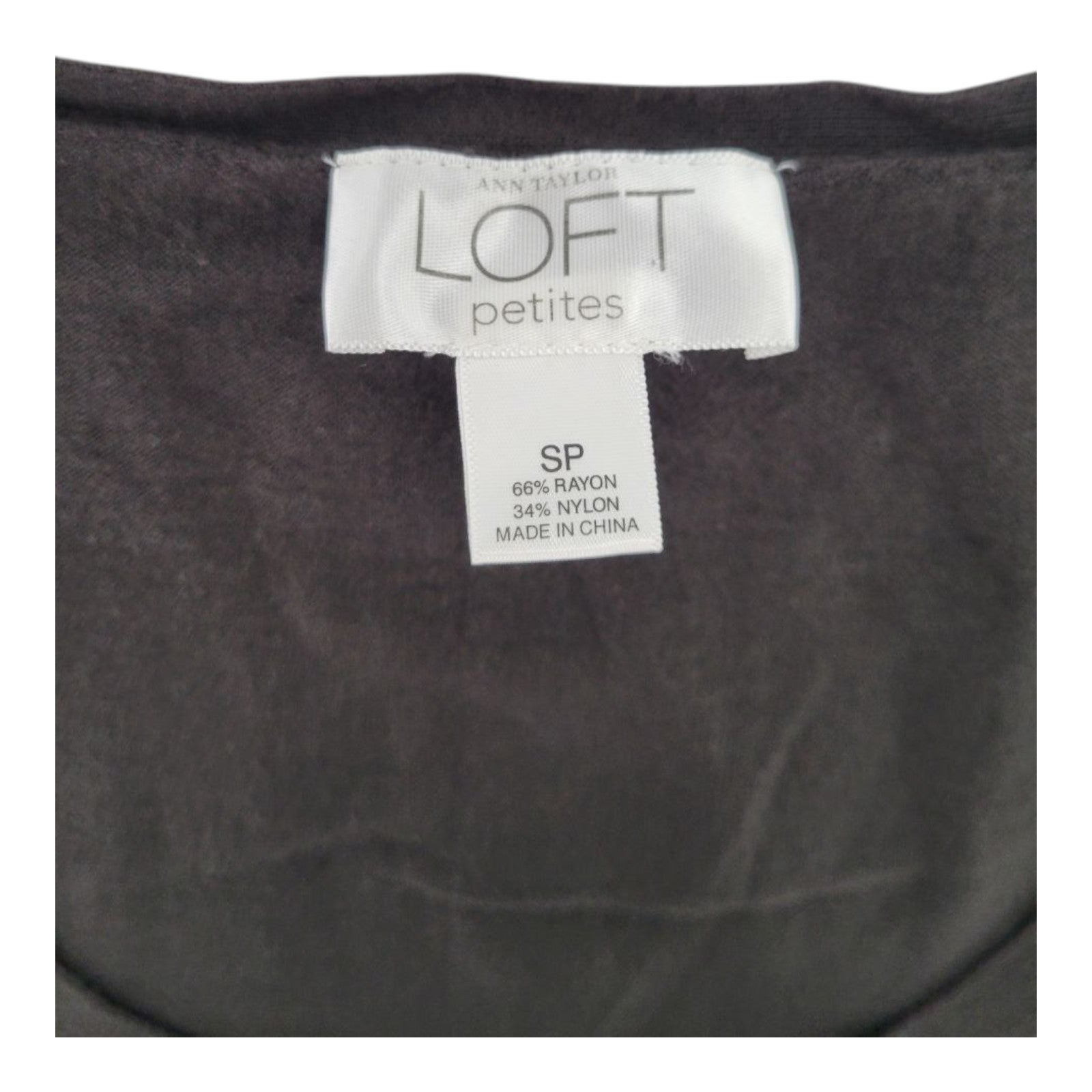 Ann Taylor LOFT Petites Women's Black Knit Tank Top Scoop Neck Rayon Nylon SP