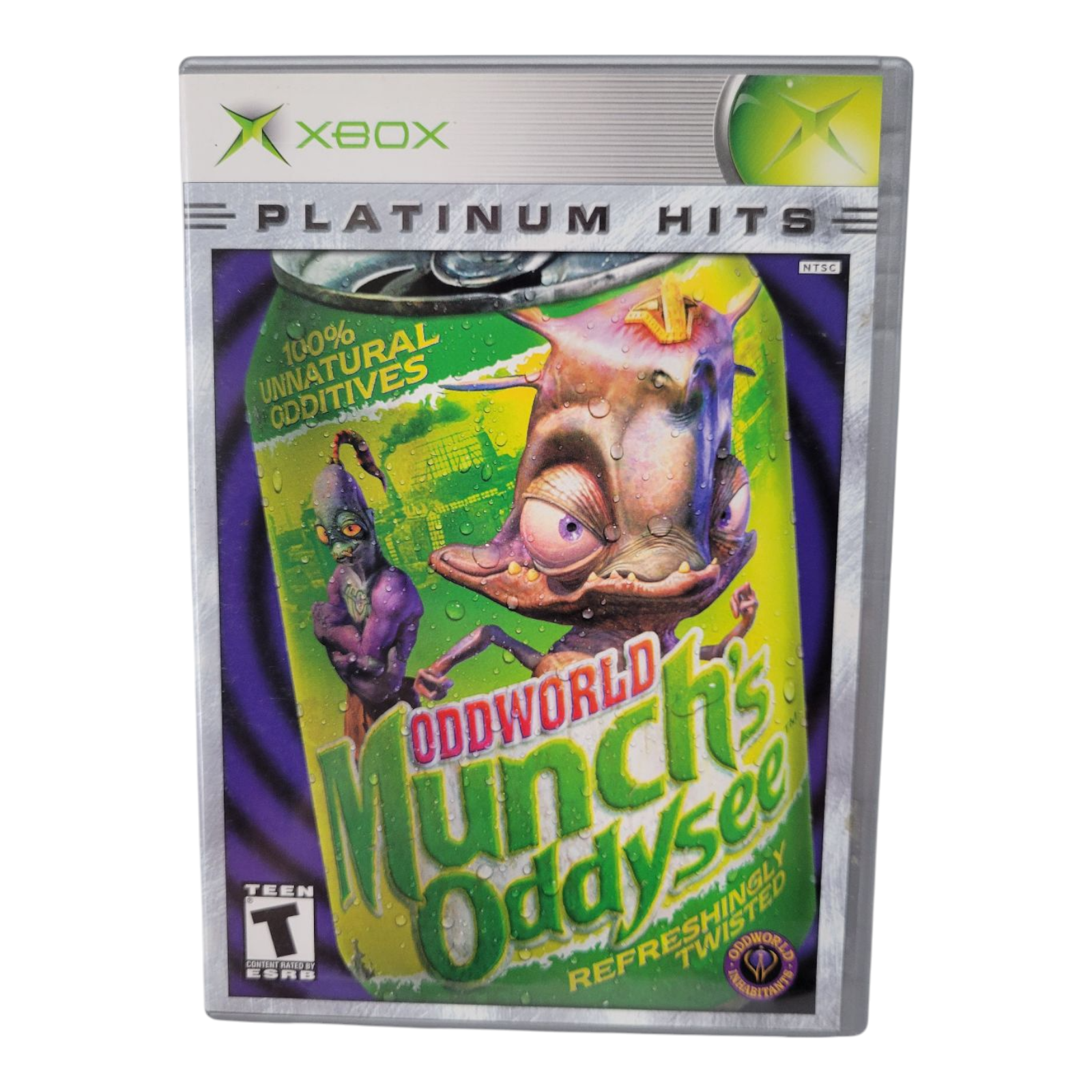 Xbox Oddworld Munchs Oddysee Platinum Hits 2002 Game with Case Manual