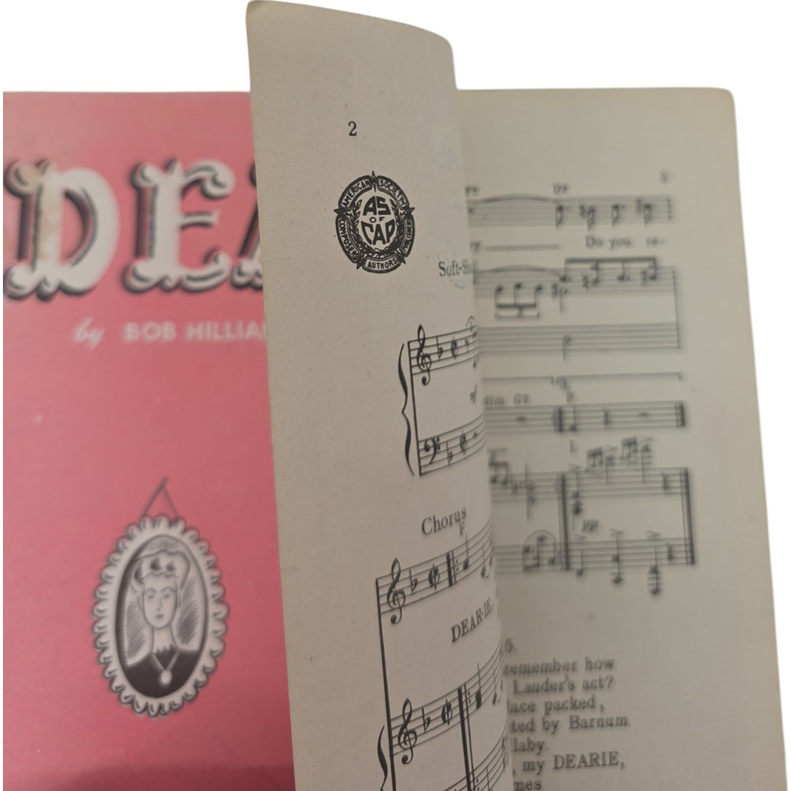 1950 Vintage Sheet Music Dearie The Copa Cabana Show by Bob Hilliard & Dave Mann