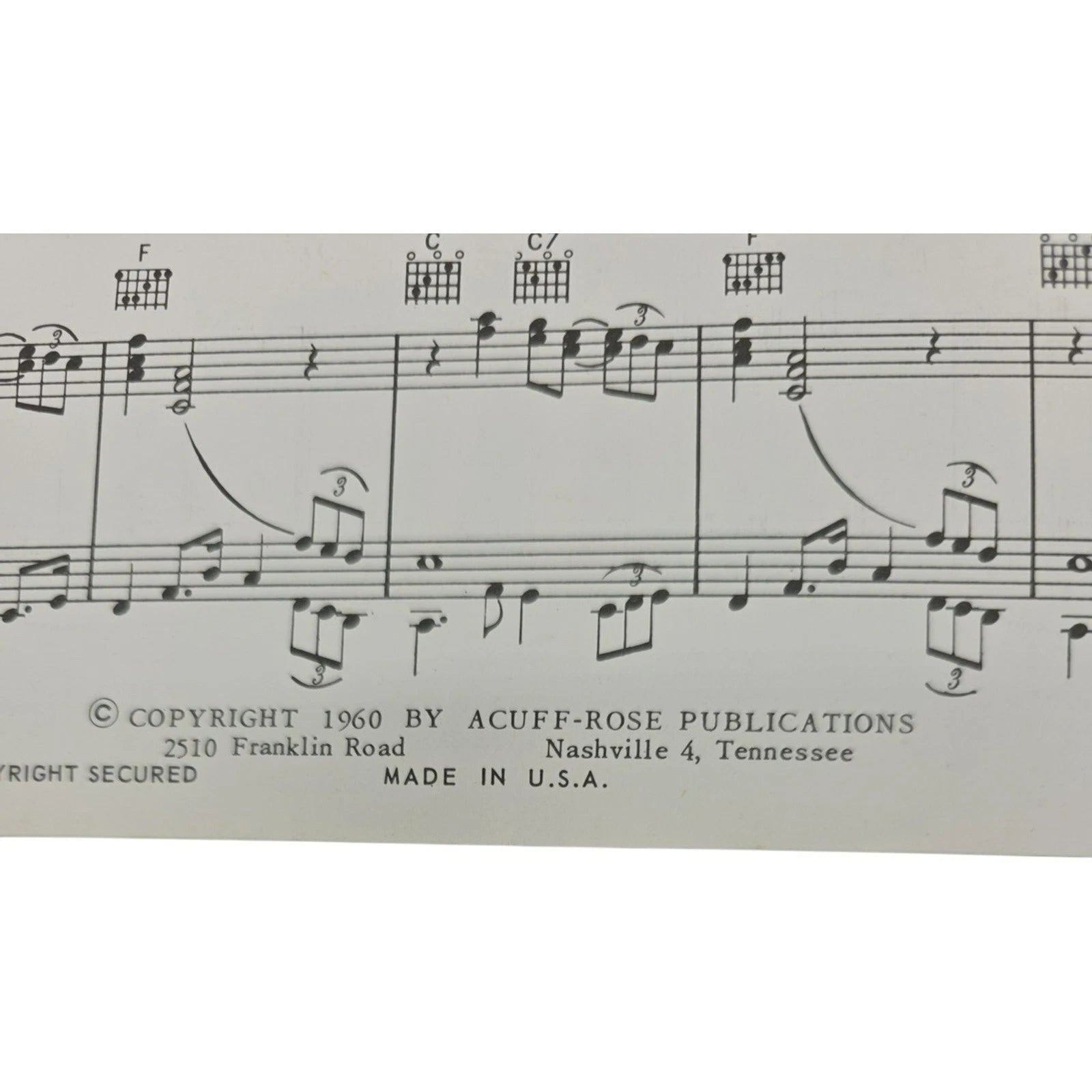 Vintage 1960 Sheet Music Last Date Instrumental by Floyd Cramer