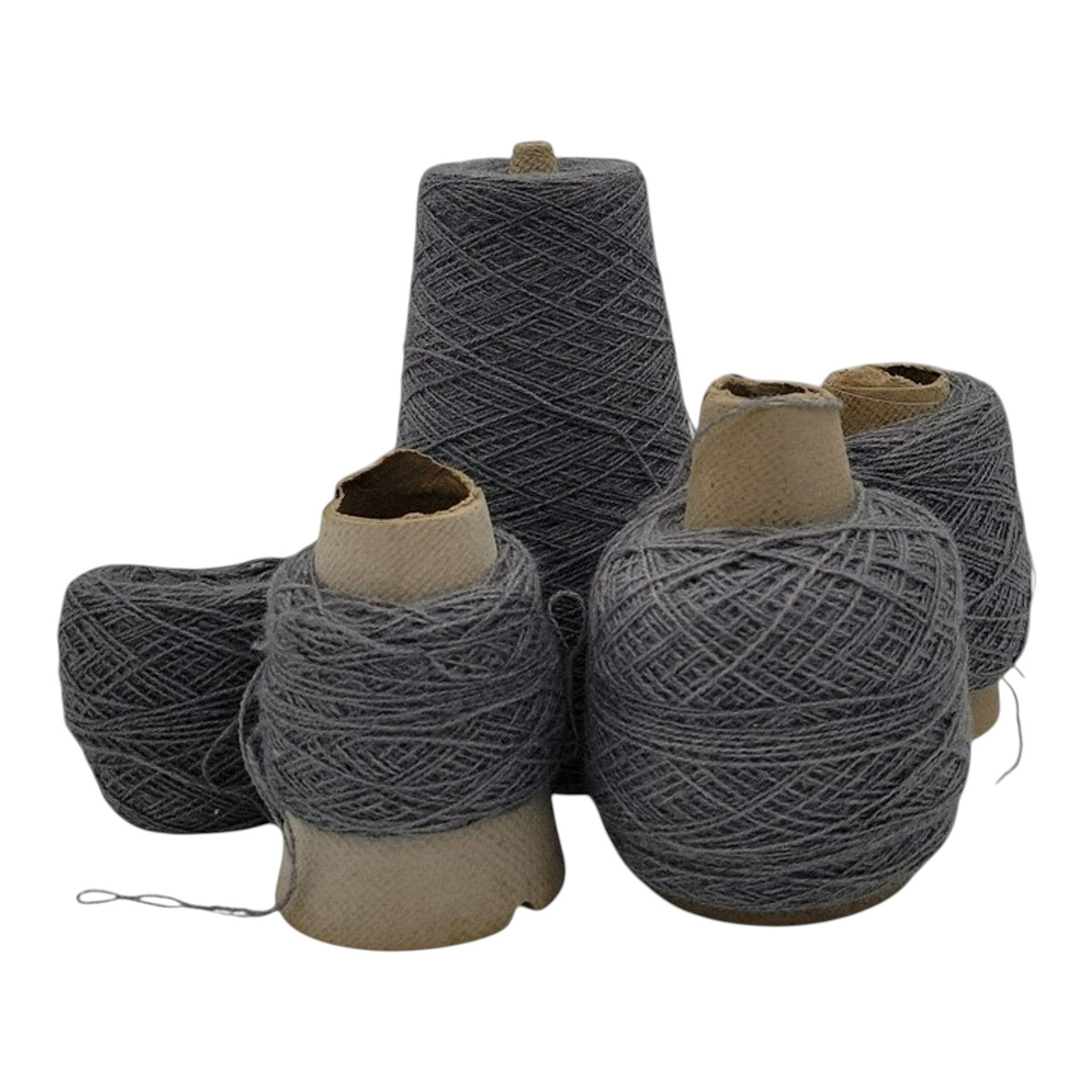 Vintage 1980s Phoenix Dye Works Acrylic Cone Yarn Federal Blue 449011 Lot of 5