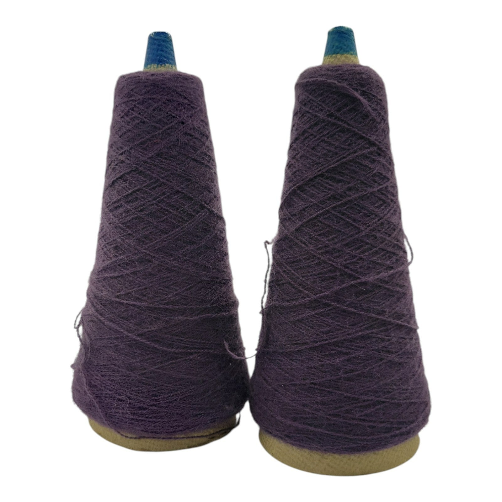 Vintage Phoenix Dye Works Yarn Cone Federal Elderberry 2/24 Lot of 2