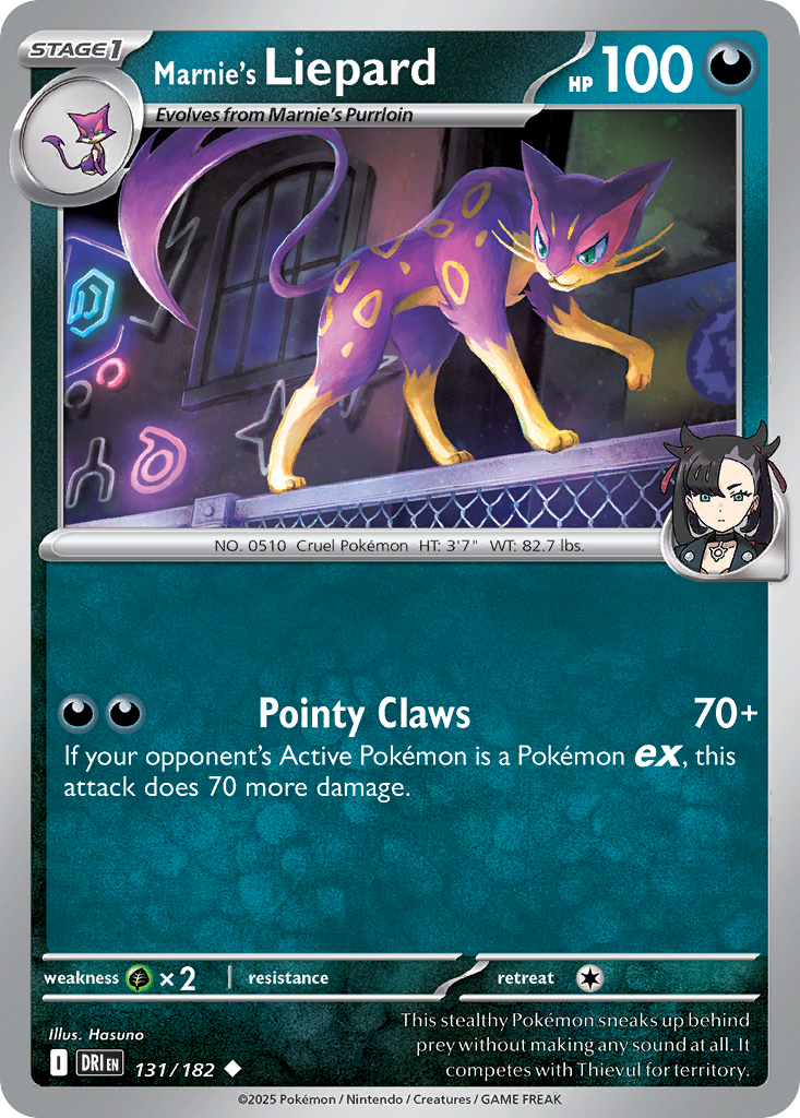 Marnie's Liepard 131/182 Destined Rivals