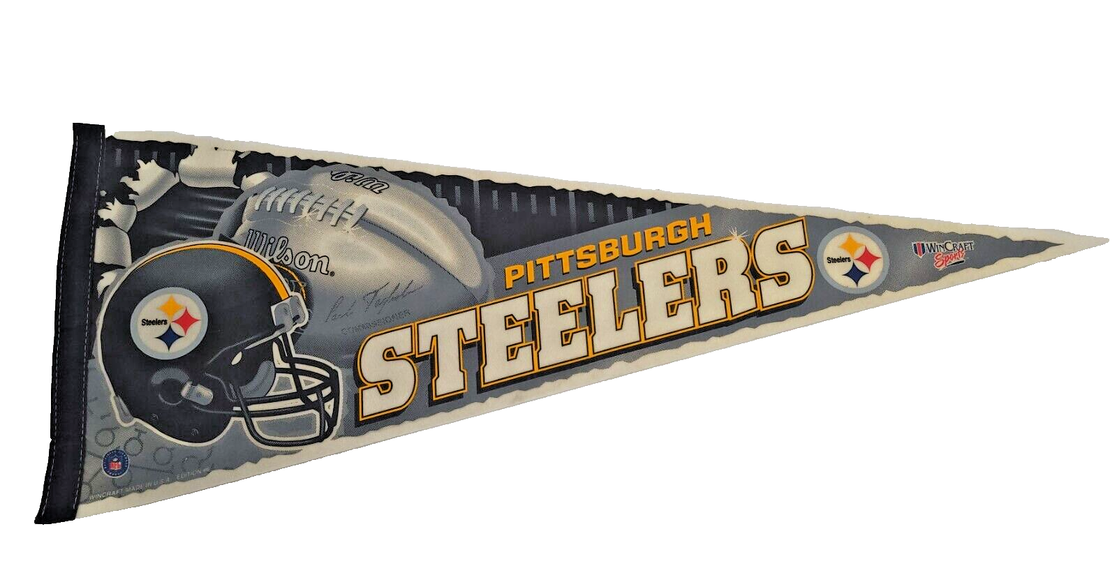 Wincraft Sports NFL Pittsburg Steelers Pennant Size 12 by 29 Vintage 1996