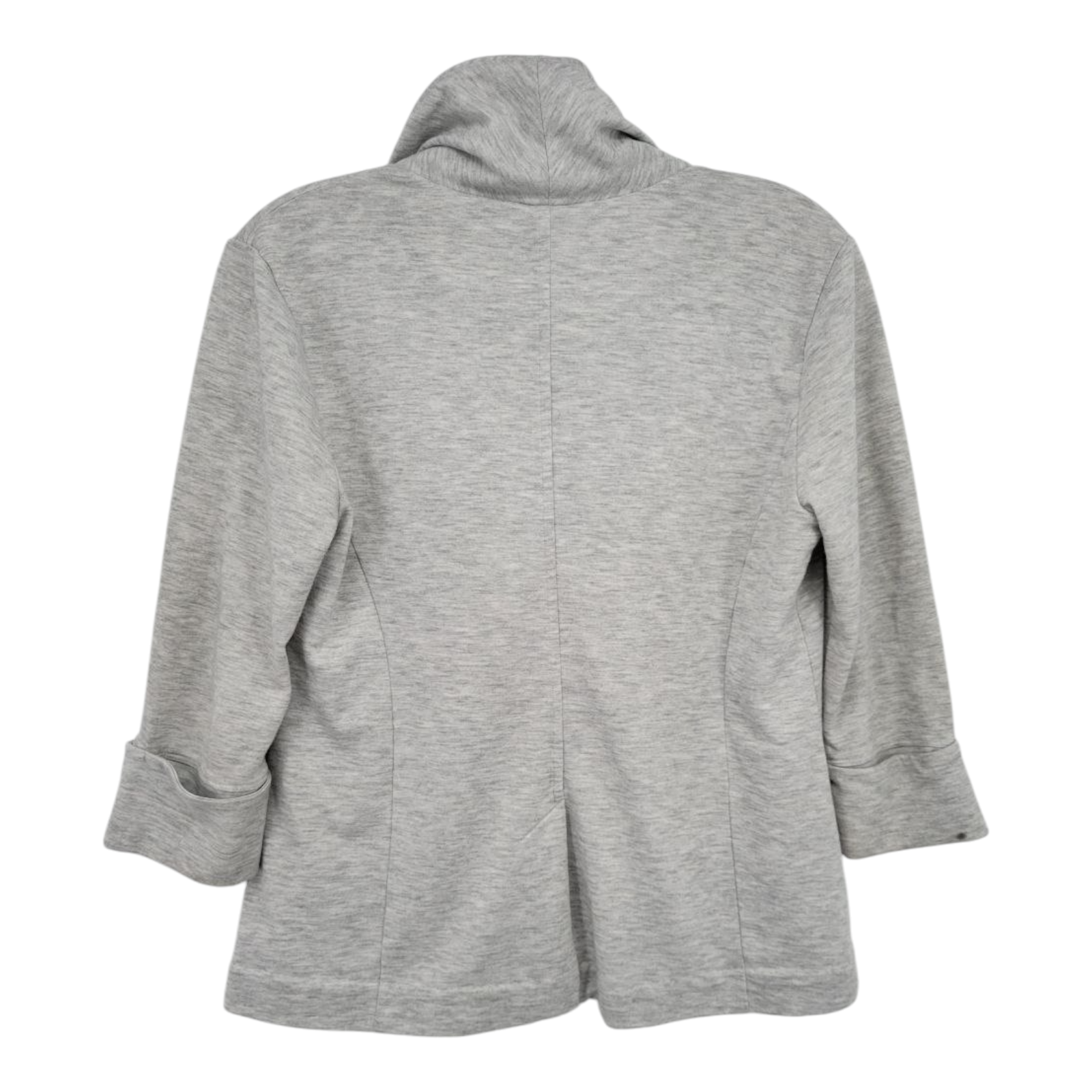 Banana Republic Womens Gray Knit Blazer 3/4 Sleeve Open Front Petite Small