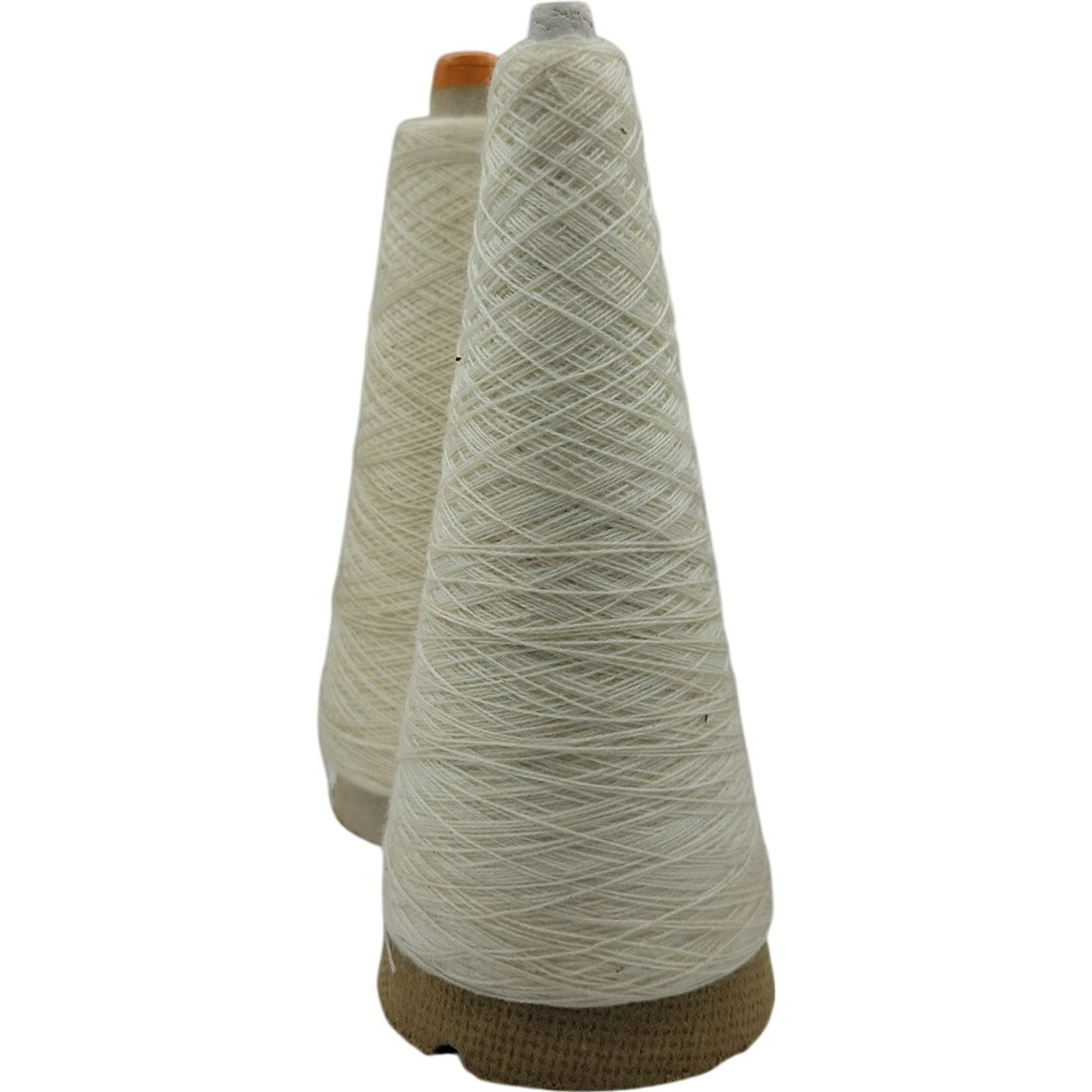 Vintage 1980s Pisgah Yarn 2/24 Cone Yarn Snow 08194 Lot of 2