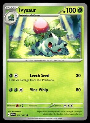 Pokemon 2023 Scarlet & Violet 151 Ivysaur Uncommon #2 Near Mint Card