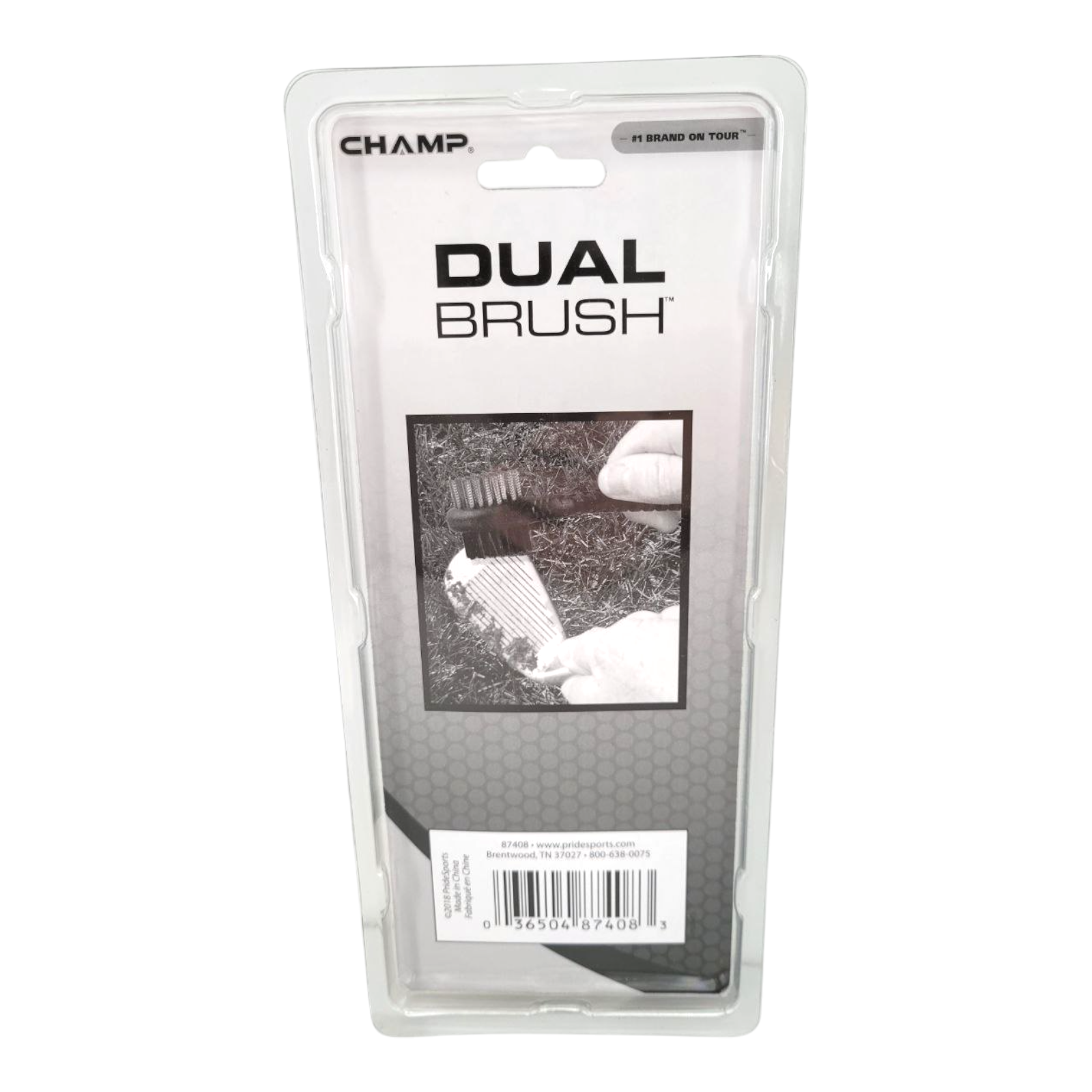 Champ Dual Bristle Golf Club Brush with Retractable Cord