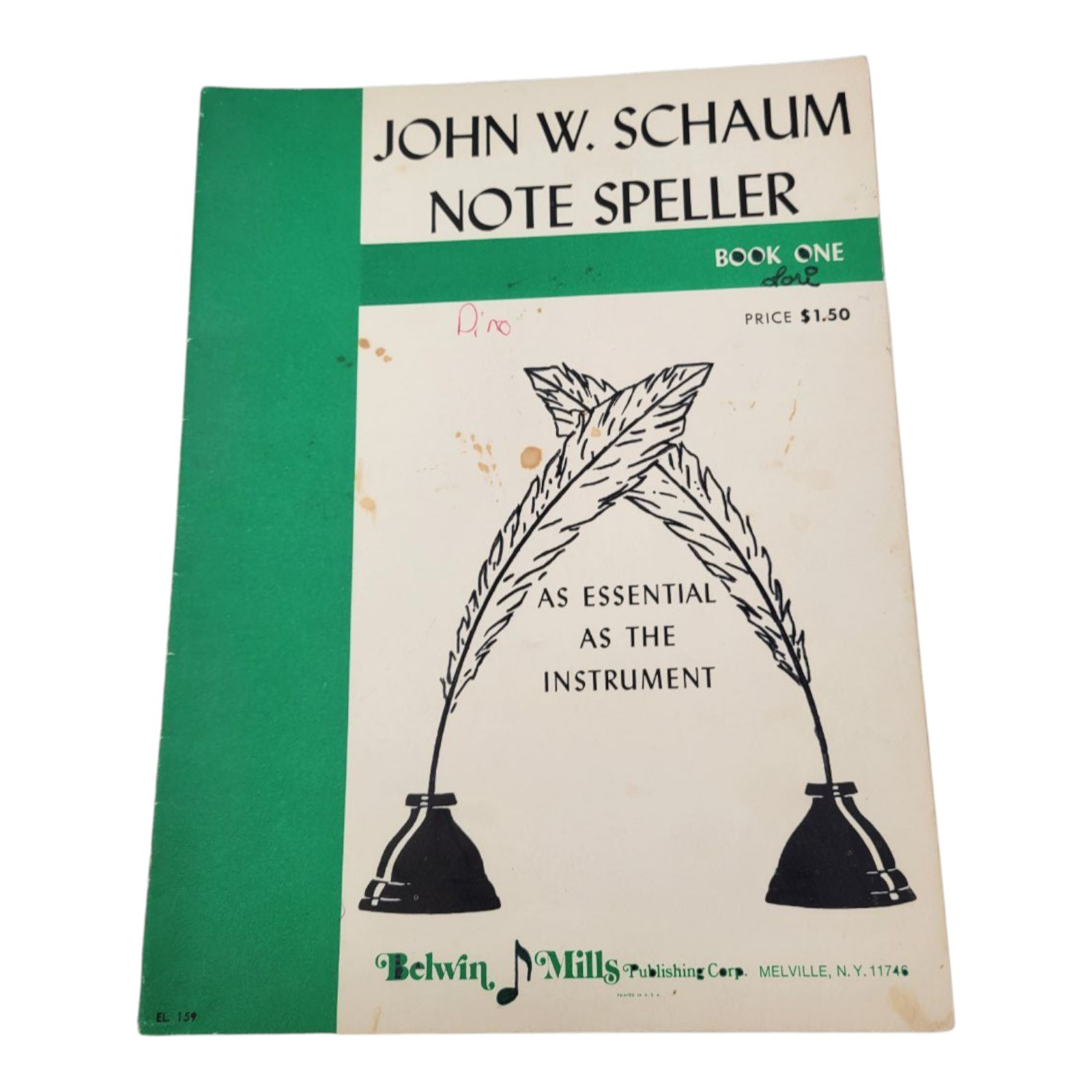 John W. Schaum Note Speller Book One Music Theory Workbook