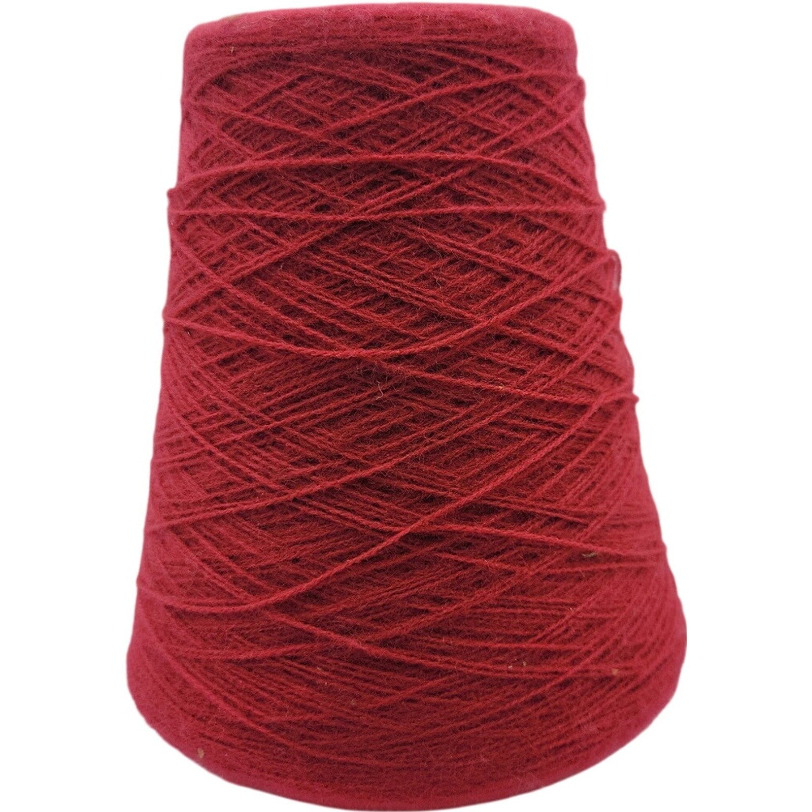 Vintage Raspberry Red Acrylic Cone Yarn Weaving Knitting Crochet