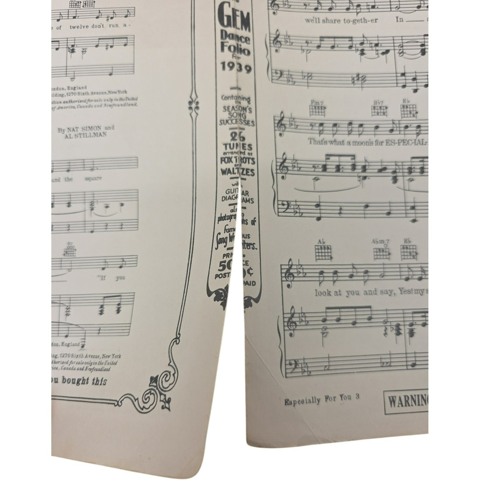Vintage Sheet Music Especially For You Al Donahue