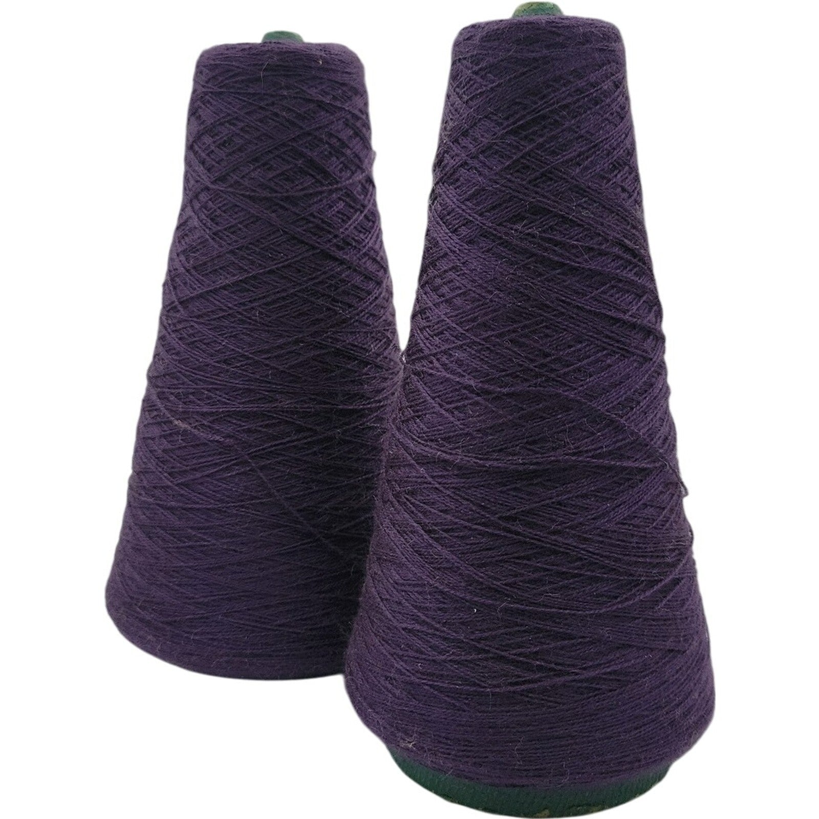 Vintage 1980s Pisgah Yarn 2/24 Acrylic Cone Yarn 61-L Elderberry 13605 Lot of 2