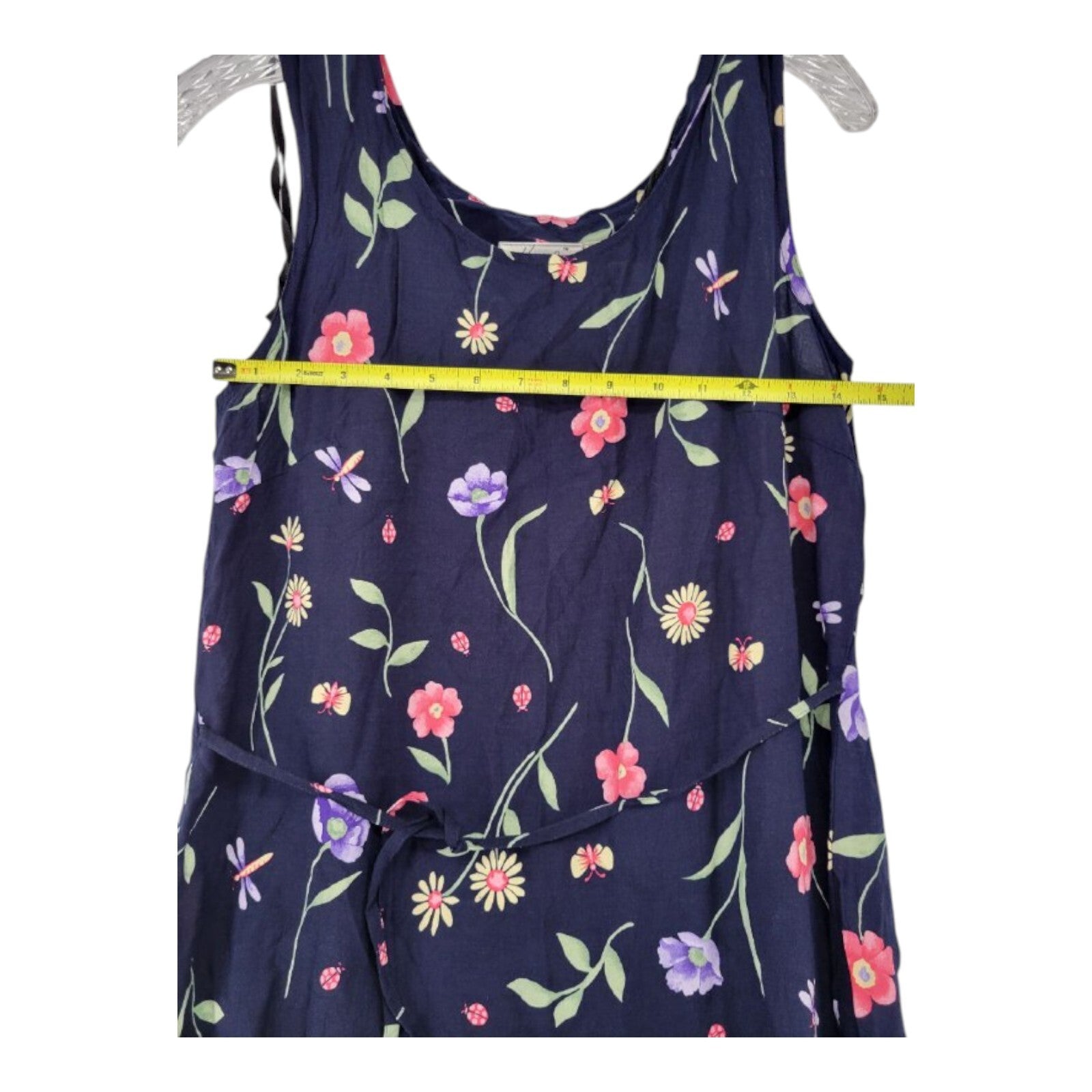 Kathie Lee Collection Navy Floral Sleeveless Maxi Dress Size 5/6