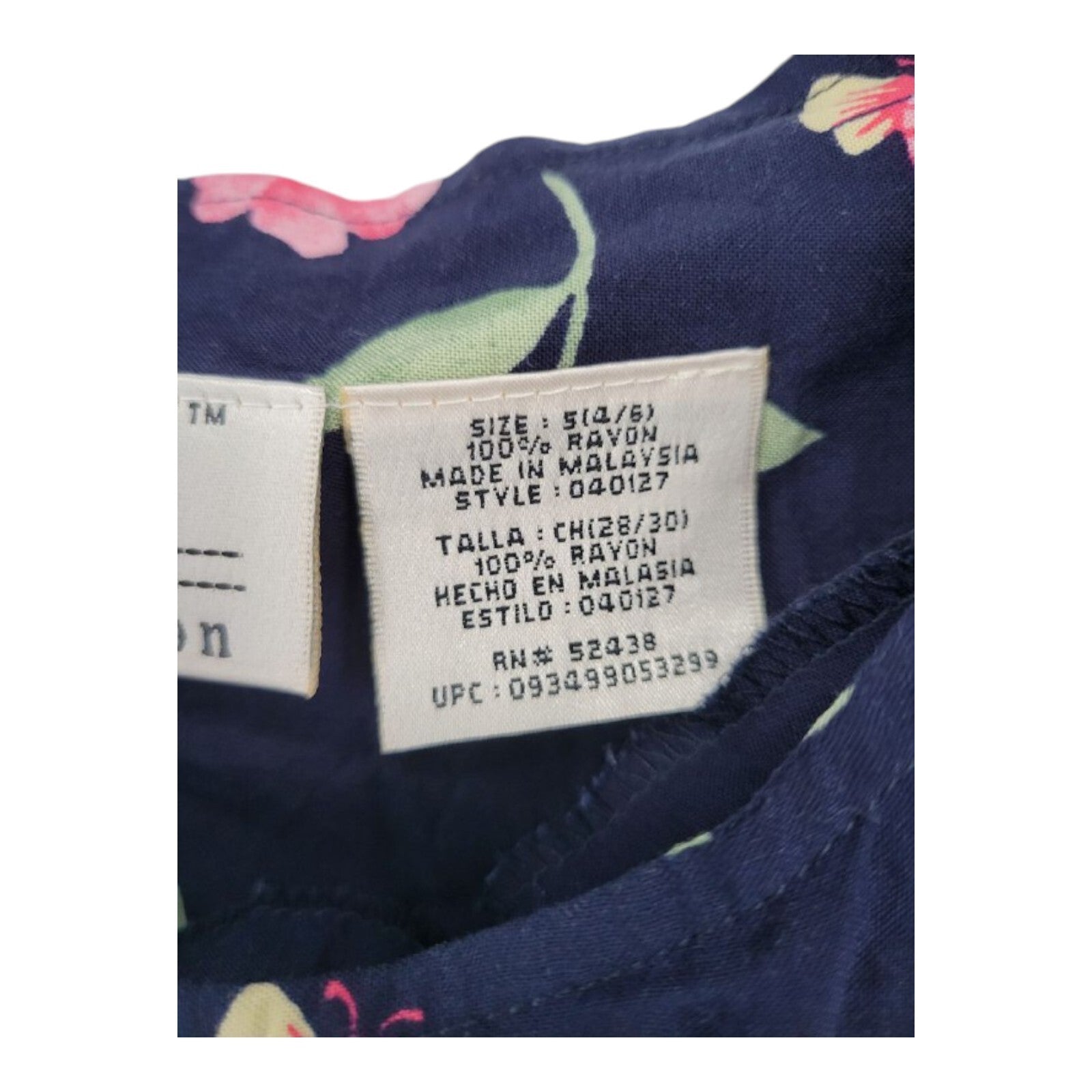 Kathie Lee Collection Navy Floral Sleeveless Maxi Dress Size 5/6