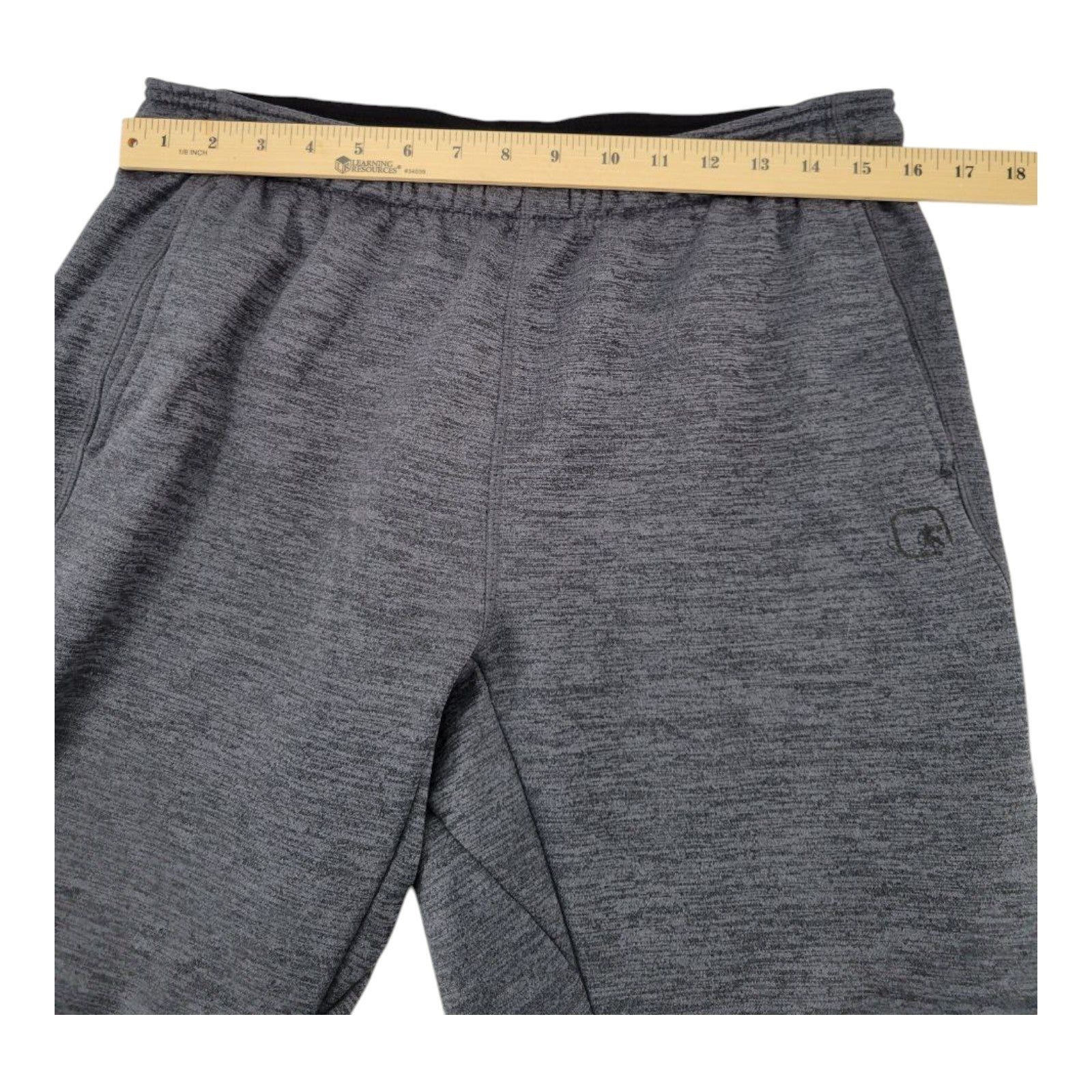 AND1 Men's Gray Fleece Jogger Sweatpants Size L Zipper Pockets Pull-On