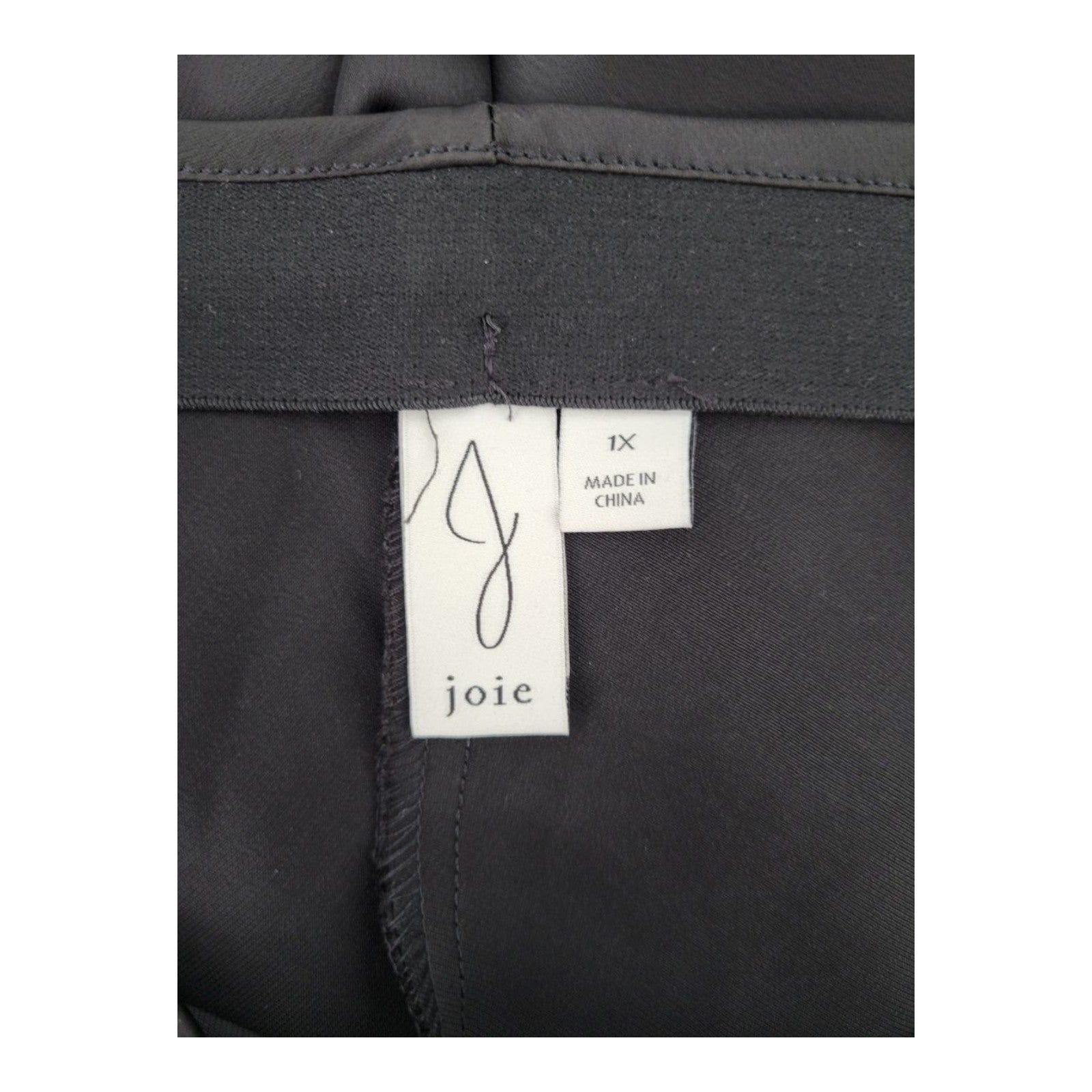 Joie Women's Black Wide Leg Dress Pants 1X Pull-On Stretch Trousers