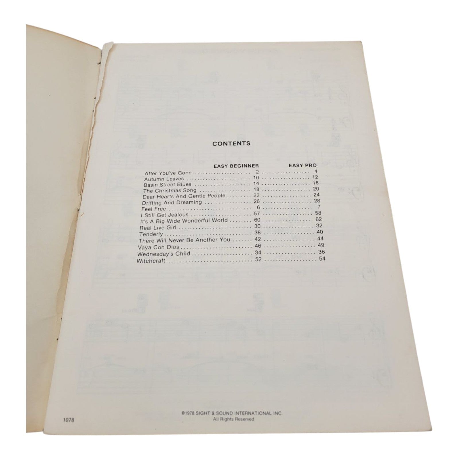Autumn Leaves #1 Easy to Play Piano Series Vocal Guitar Sheet Music Book 1978
