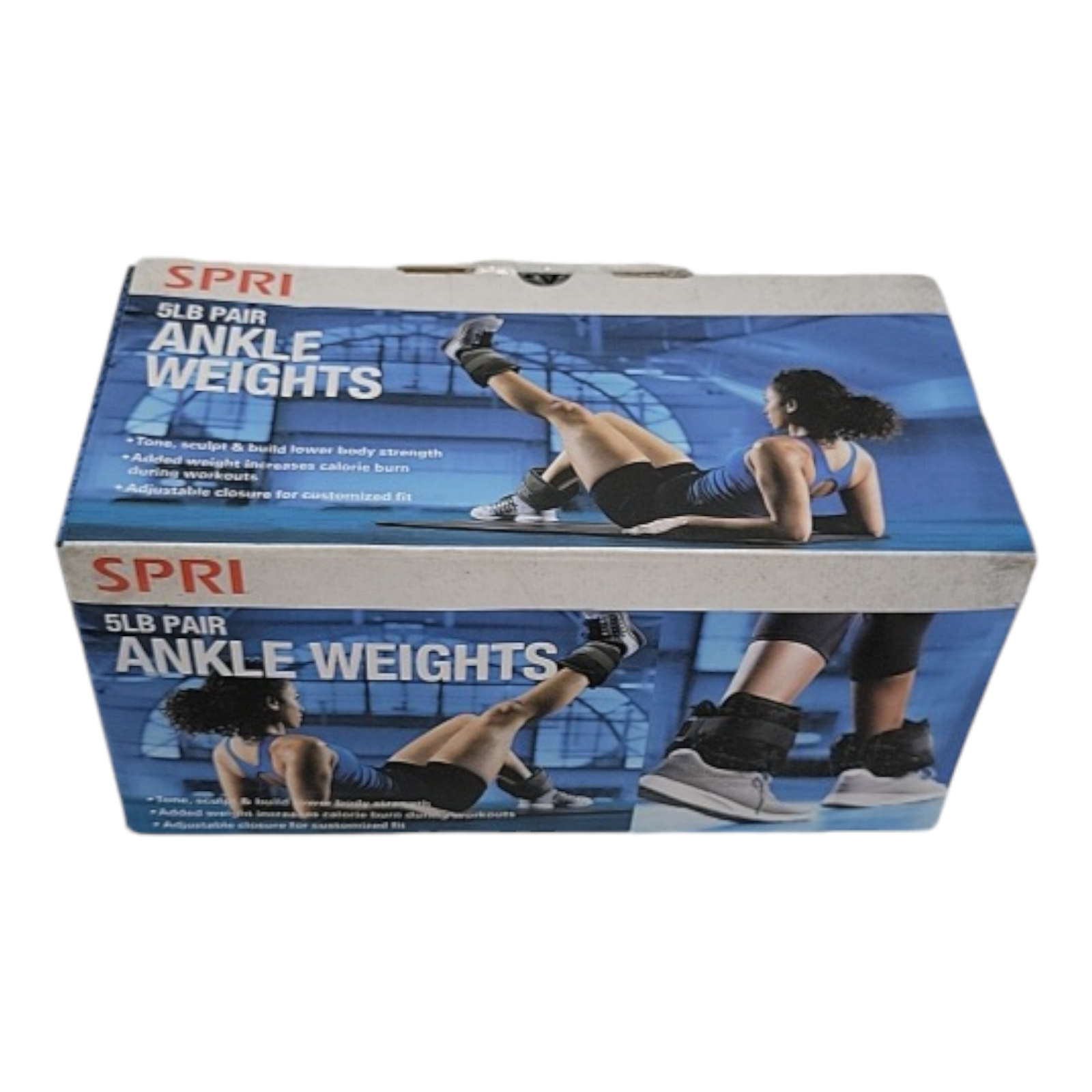 SPRI 5 lb Pair of Ankle Weights Adjustable Neoprene Sand Filled Black