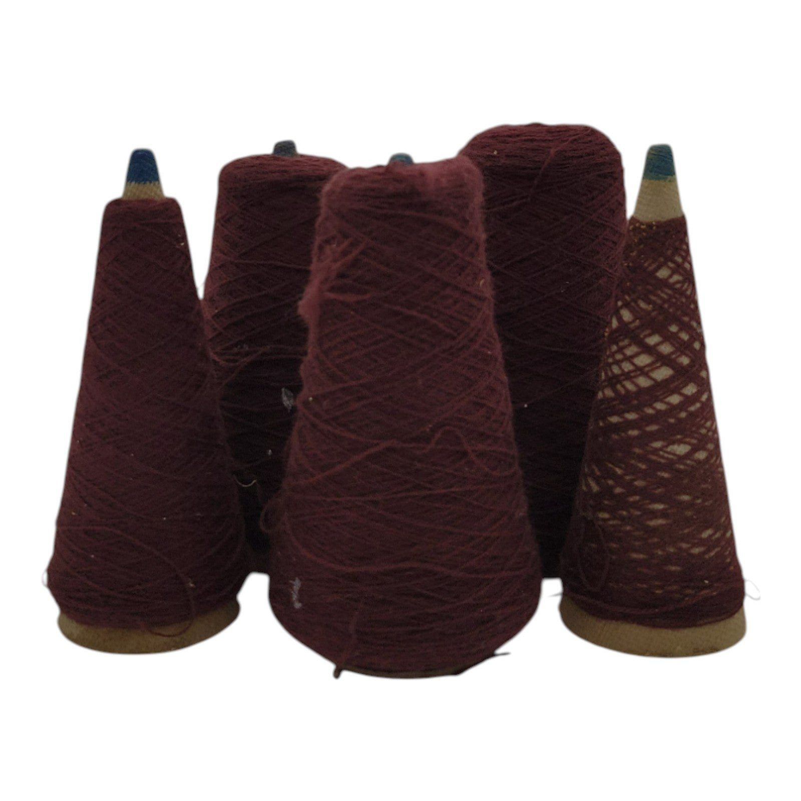 Vintage Phoenix Dye Works 2/24 Acrylic Yarn Cone Raisin 235215 Lot of 5