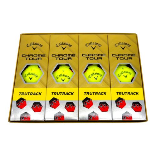 Callaway Chrome Tour Golf Balls Trutrack Yellow 12 Pack High Performance 2024