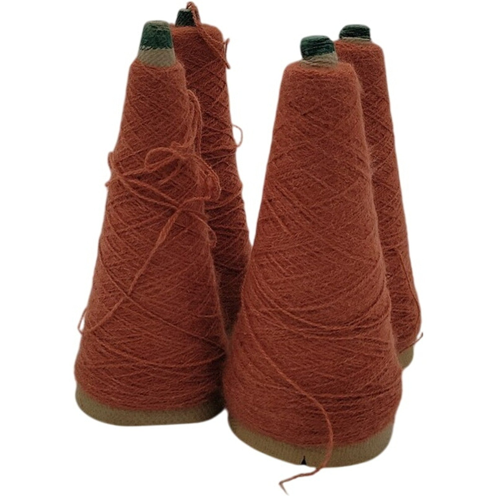 Vintage Templon 2/24 Dk Spice Heather Acrylic Cone Yarn S-77452 Lot of 4