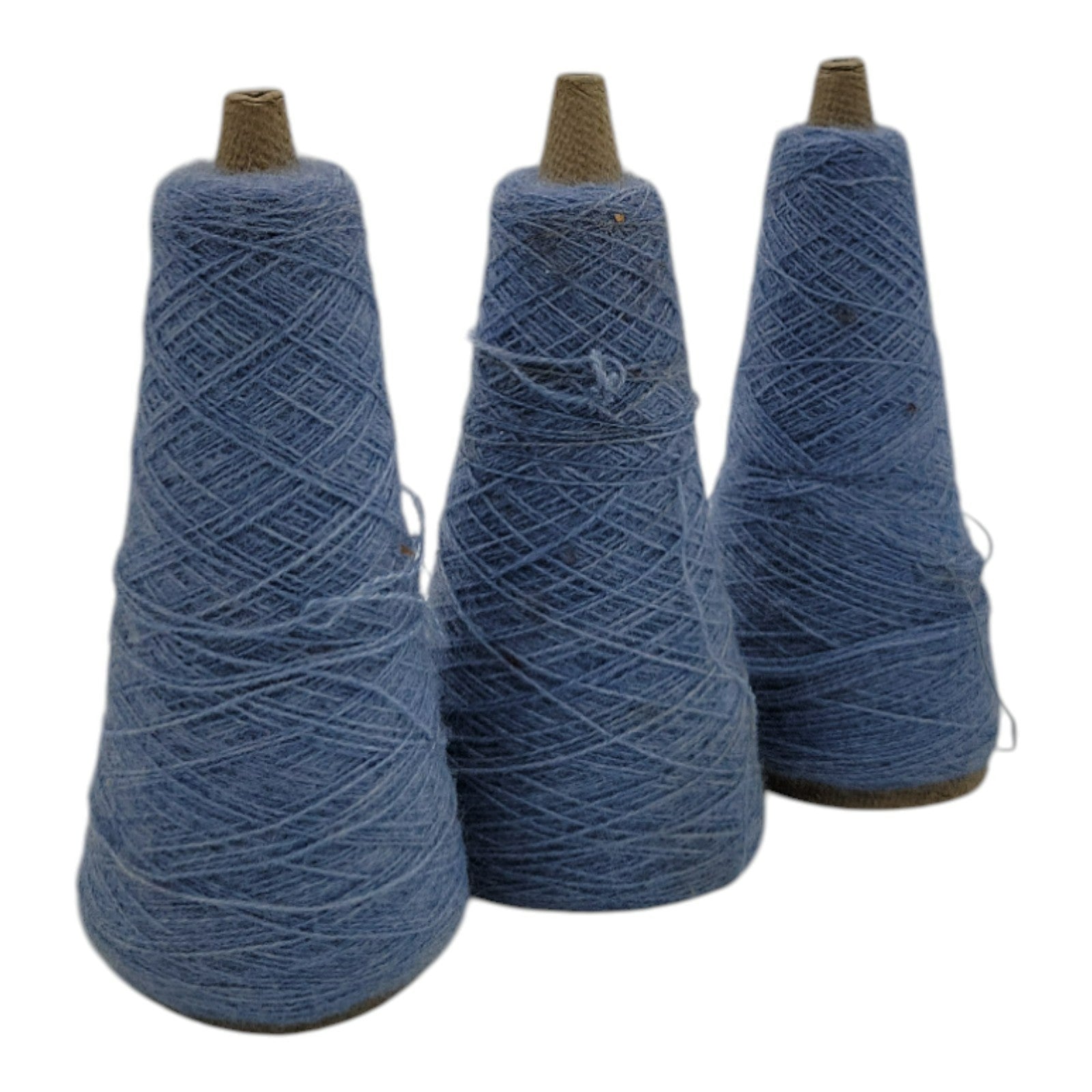 Vintage National Spinning Co. Orlon Acrylic Yarn Cone 2/24 Royal Blue Lot of 3