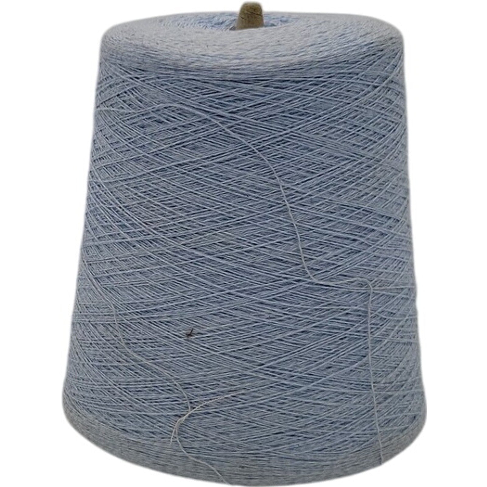 Vintage Shuford Mills Chambray Blue Cotton Acrylic Blend Yarn Cone 16/2 Lot 1057