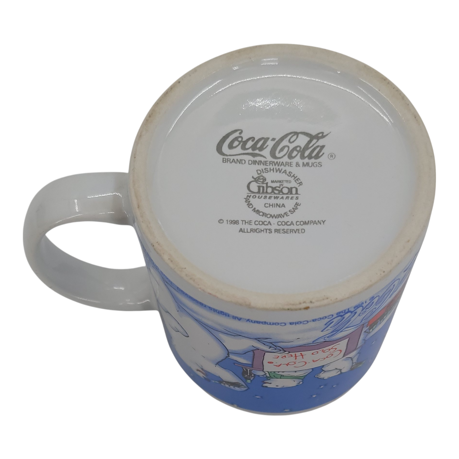 Vintage 1998 Gibson Coca Cola Polar Bear Coffee Mug Cup