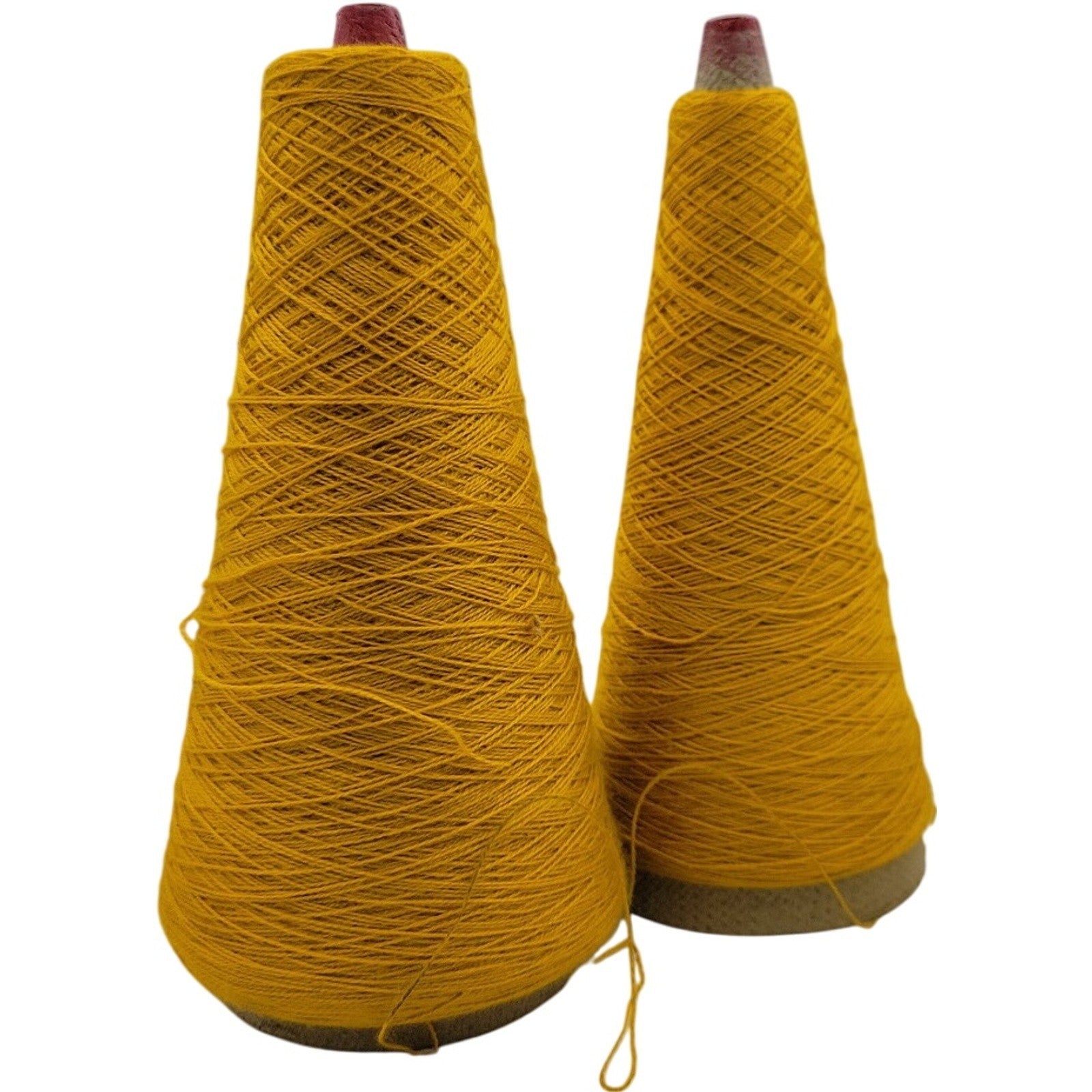 Vintage Pisgah Yarn 2/24 Cone Gold Weaving Knitting Yarn 3527 Lot of 2