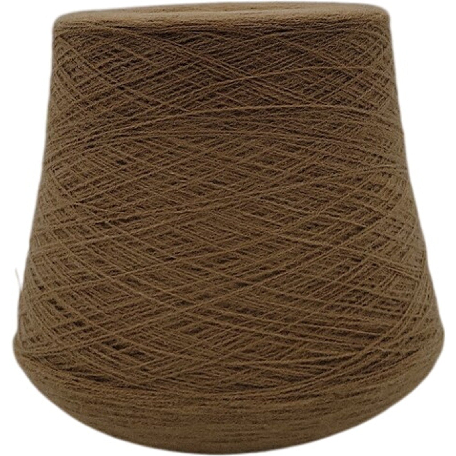 Vintage Templon 2/24 Dark Camel Heather Wool Blend 70/30 O/W Knitting Cone Yarn