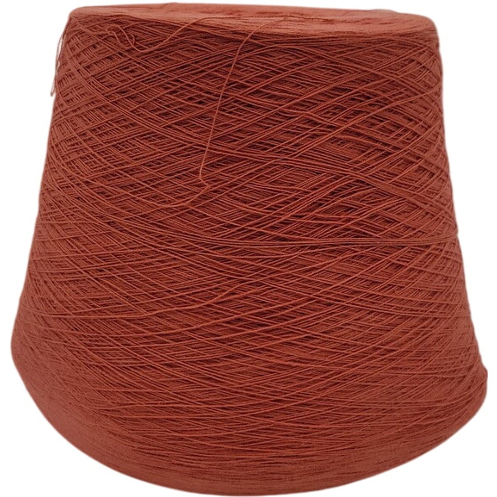 Vintage Spectrum Dyed Yarns 20/2 Karded Cotton Cone Spice Rust Orange Lot 628533