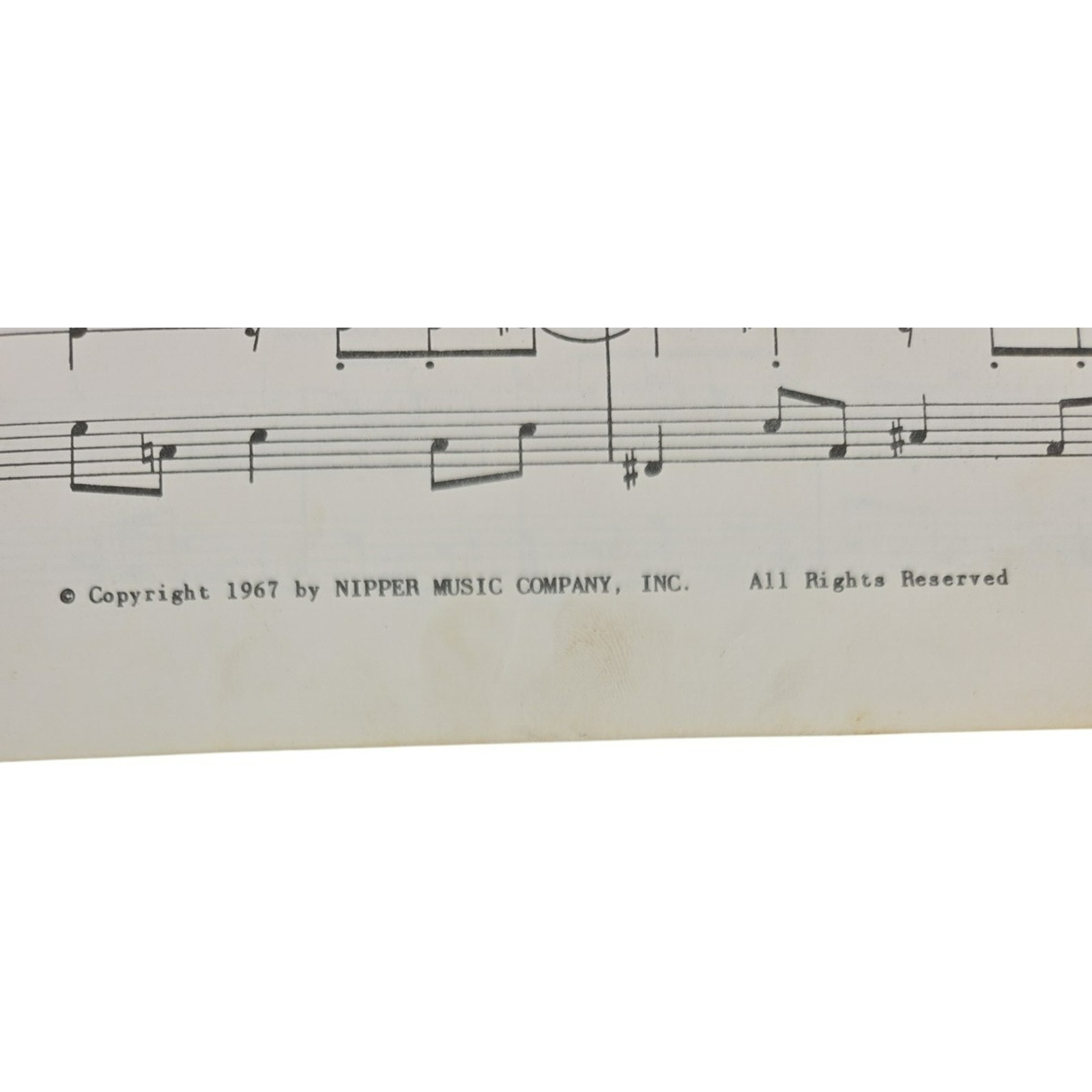 Vintage 1967 Sheet Music Light My Fire by The Doors