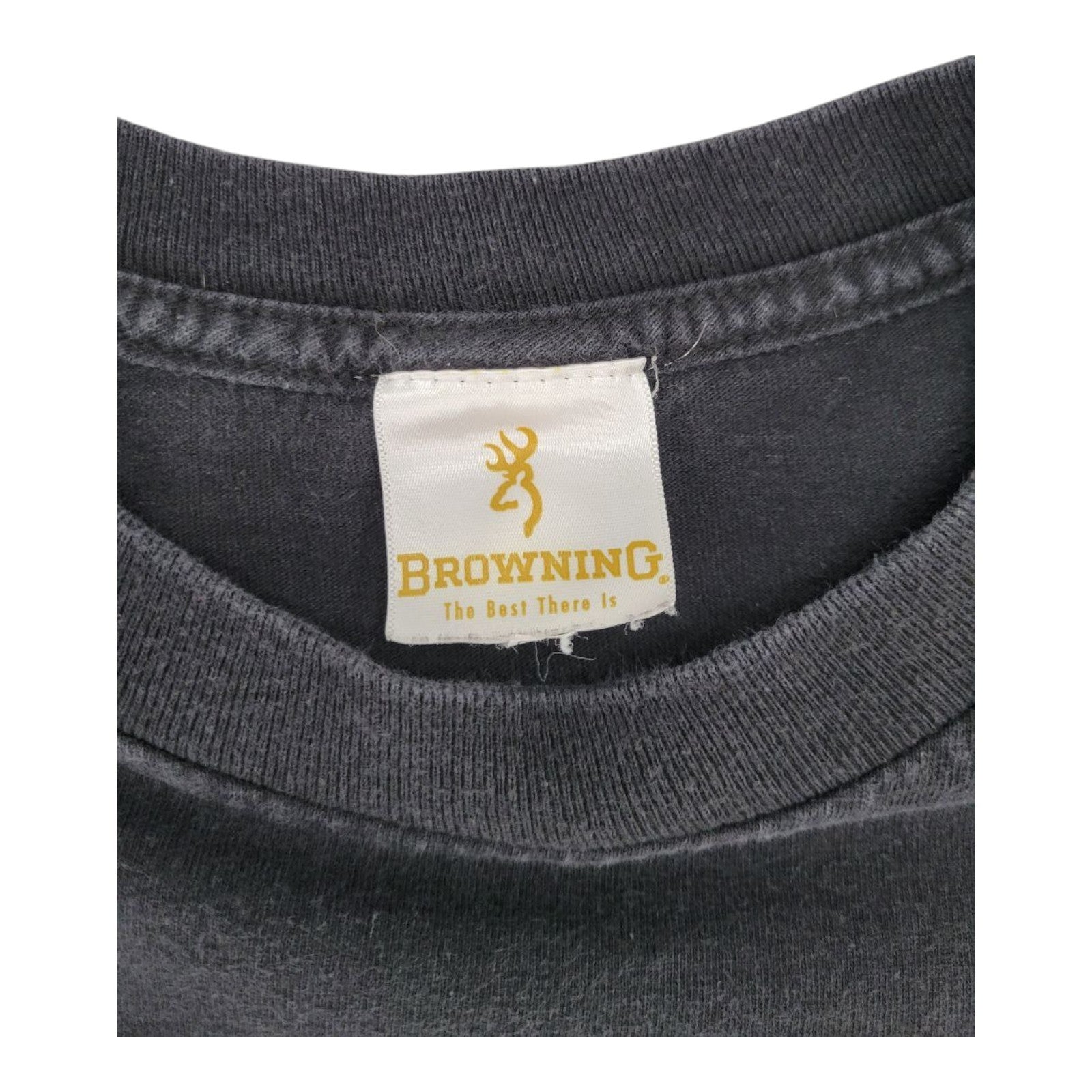 Browning Men's Black Long Sleeve T-Shirt L Neon Logo Cotton