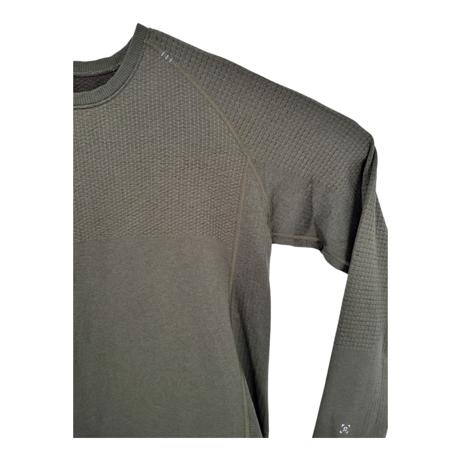 Lululemon Engineered Warmth Olive Green Merino Wool Sweatshirts Mens Size S