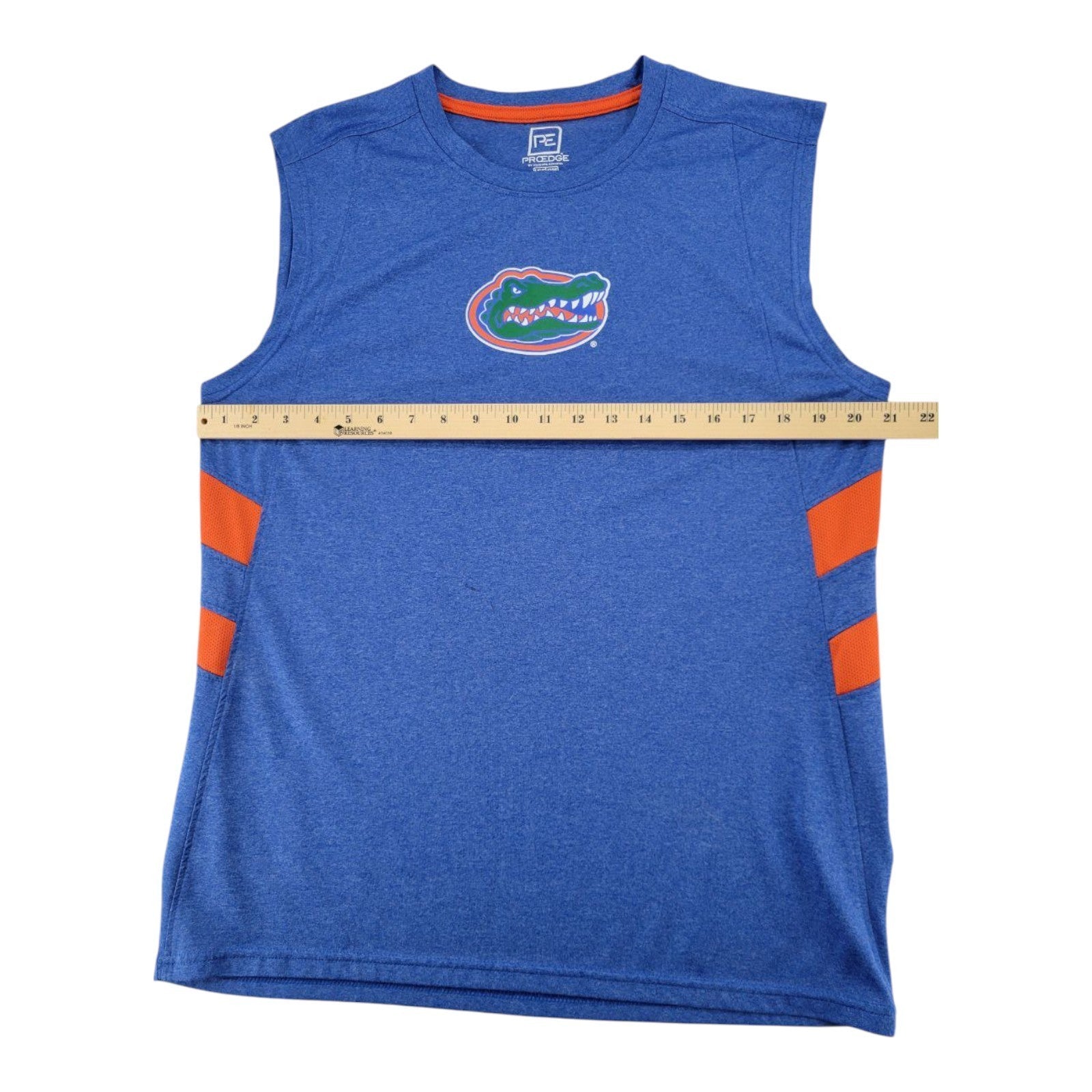 ProEdge Florida Gators Muscle Shirt Blue Orange Sleeveless NCAA Size L 42/44