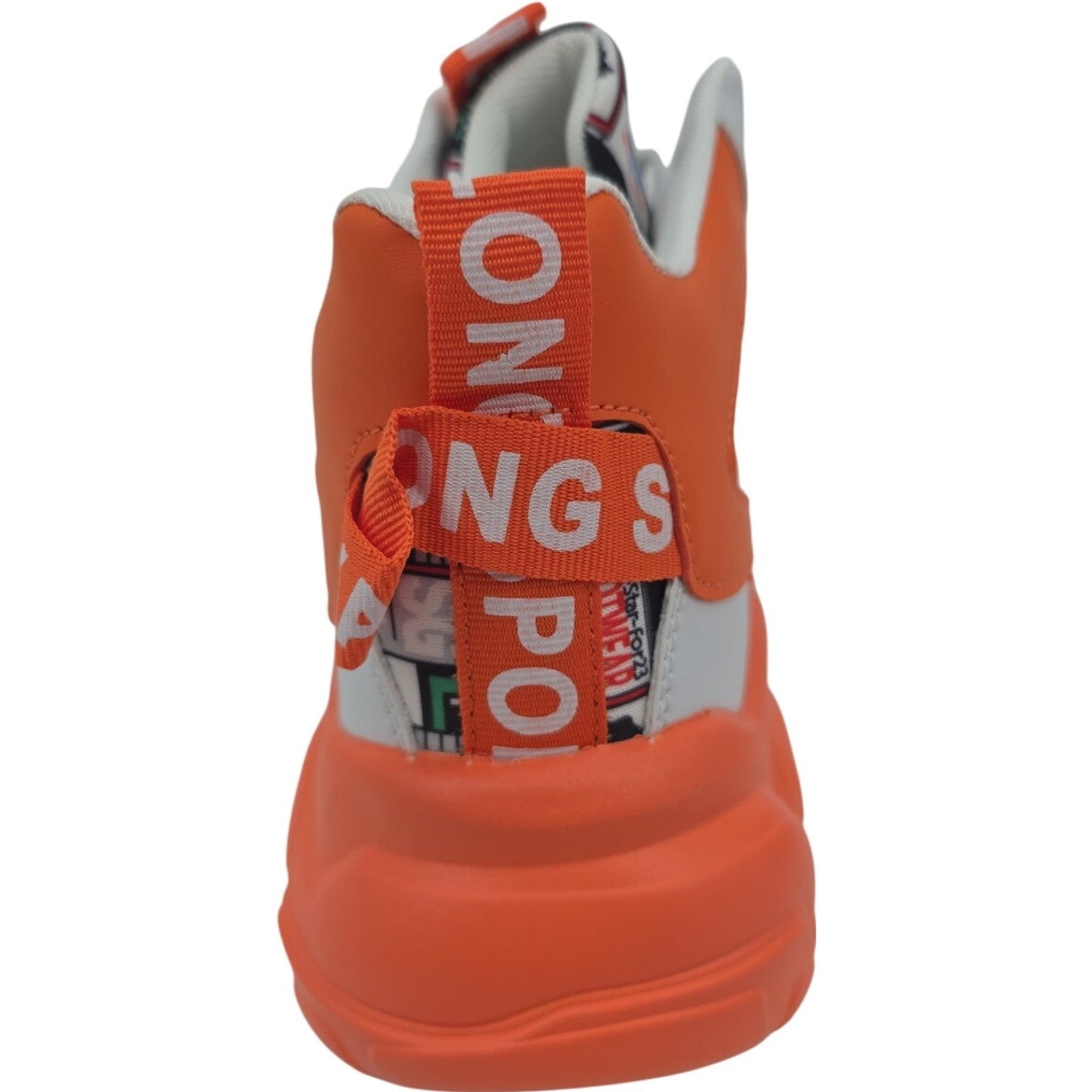 Fashion Casual White Orange High Top Chunky Sneakers Size 39 Sport Shoes