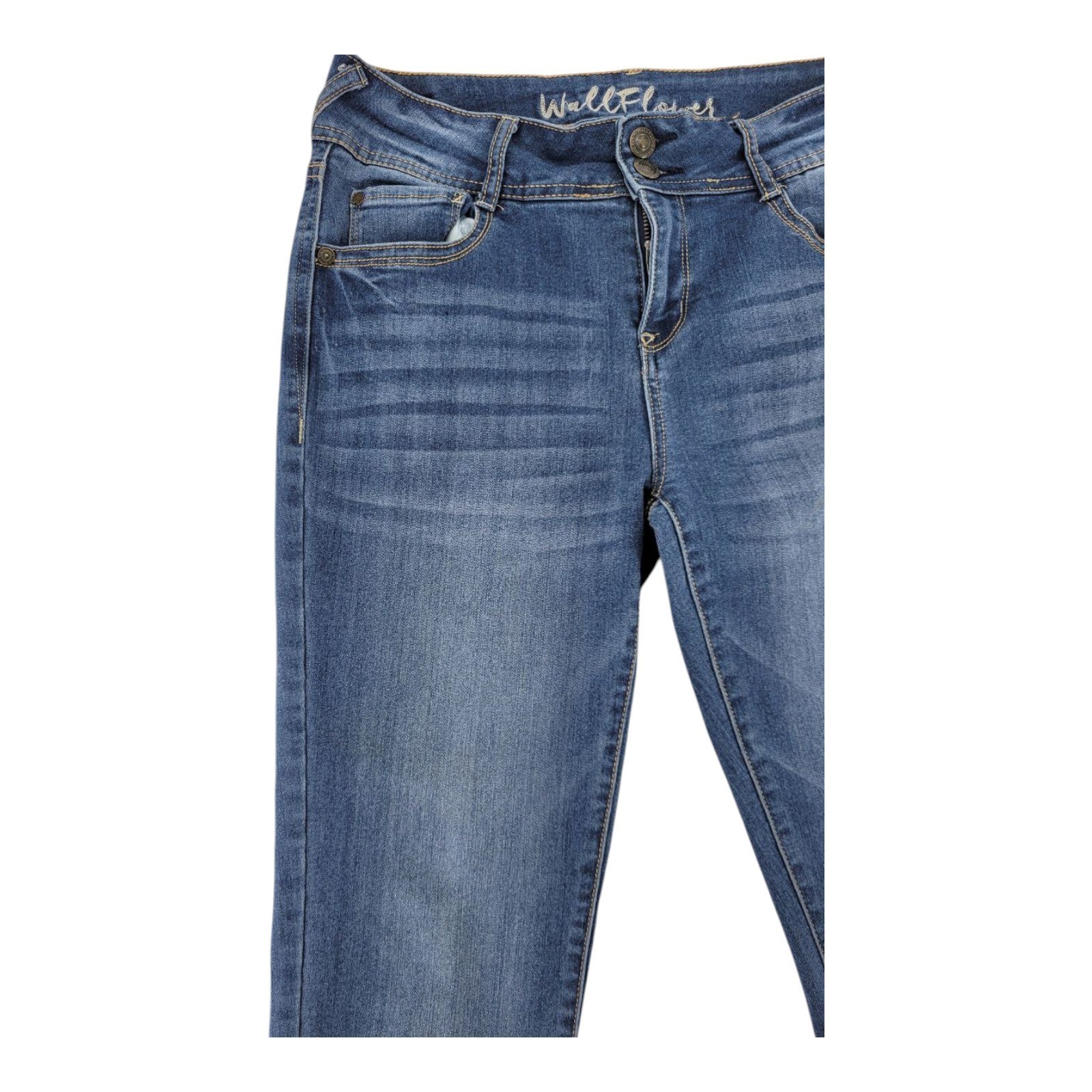 WallFlower Womens Skinny Jeans Blue Mid Rise Stretch Denim Pants Size 9
