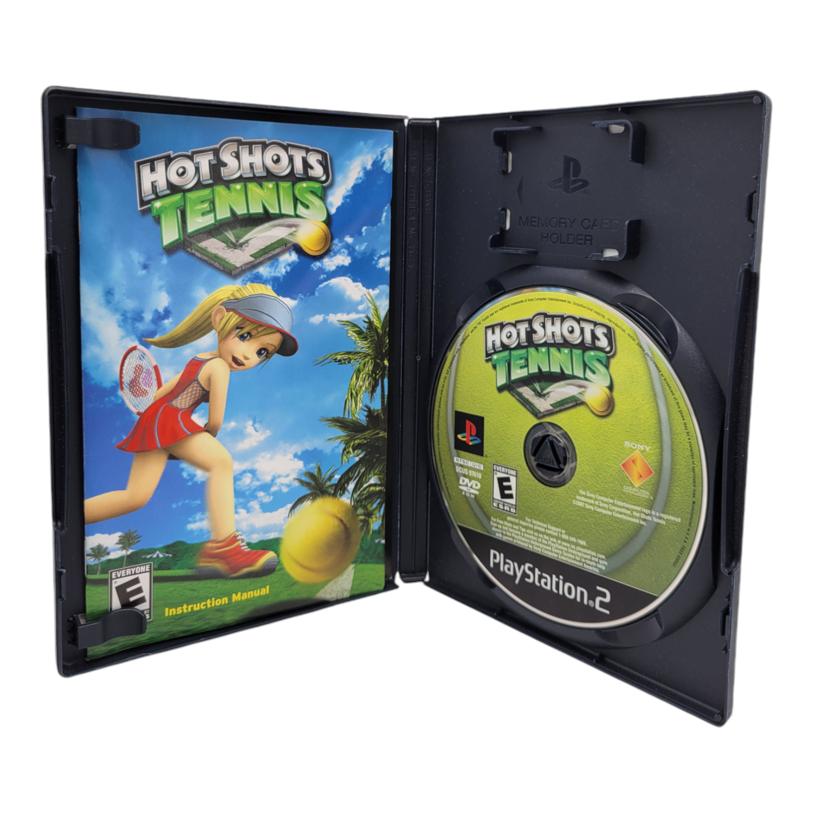 Sony Hot Shots Tennis PlayStation 2 PS2 2007 Game with Case and Manual