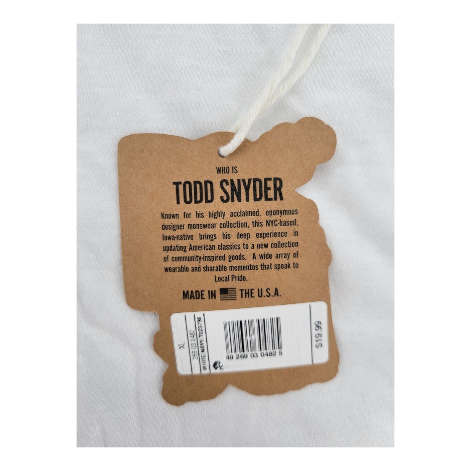 Local Pride Todd Snyder DA BEST Raglan Tee XL Navy White 3/4 Sleeve USA