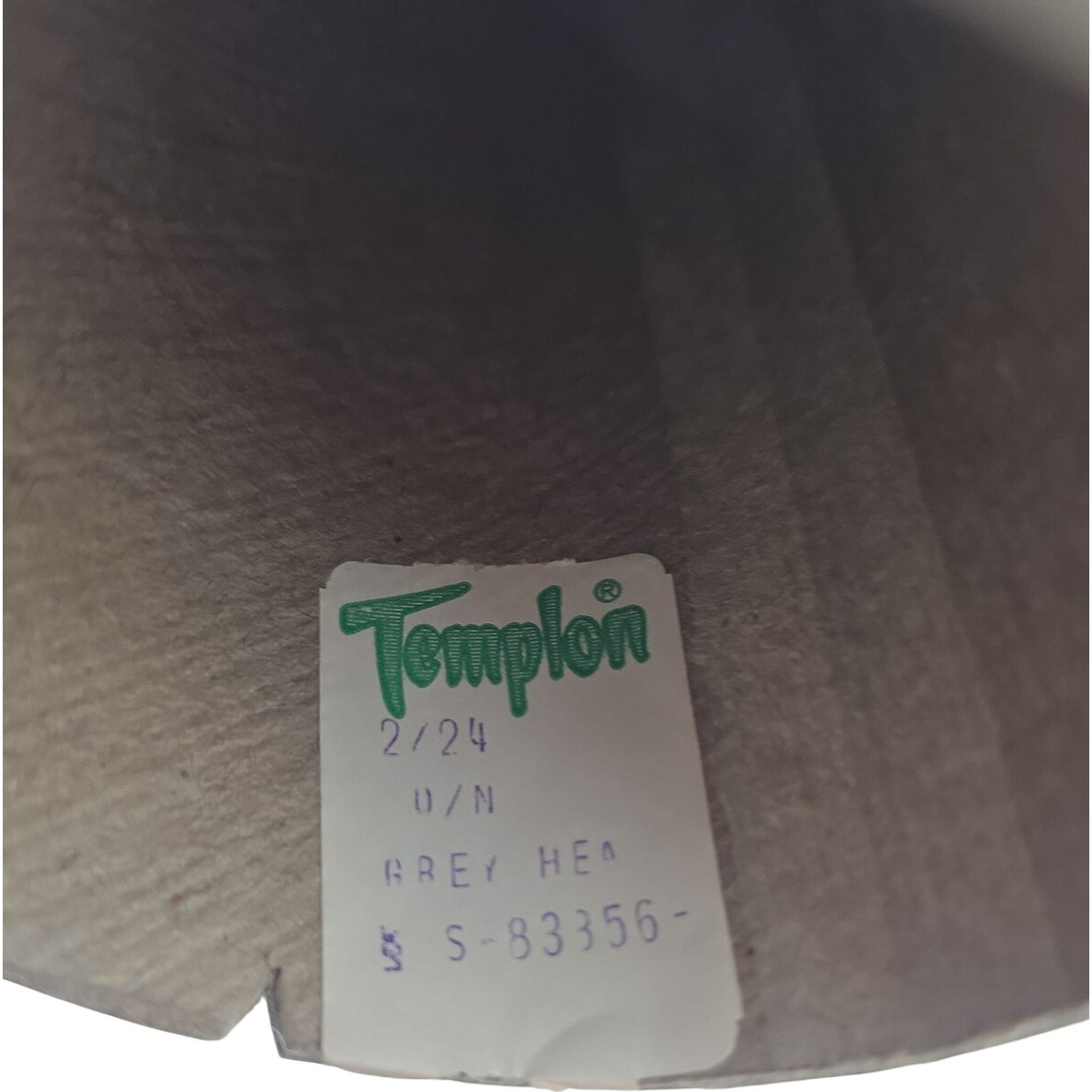 Vintage 1980s Templon 2/24 Grey Heather Yarn Cone Lot of 4