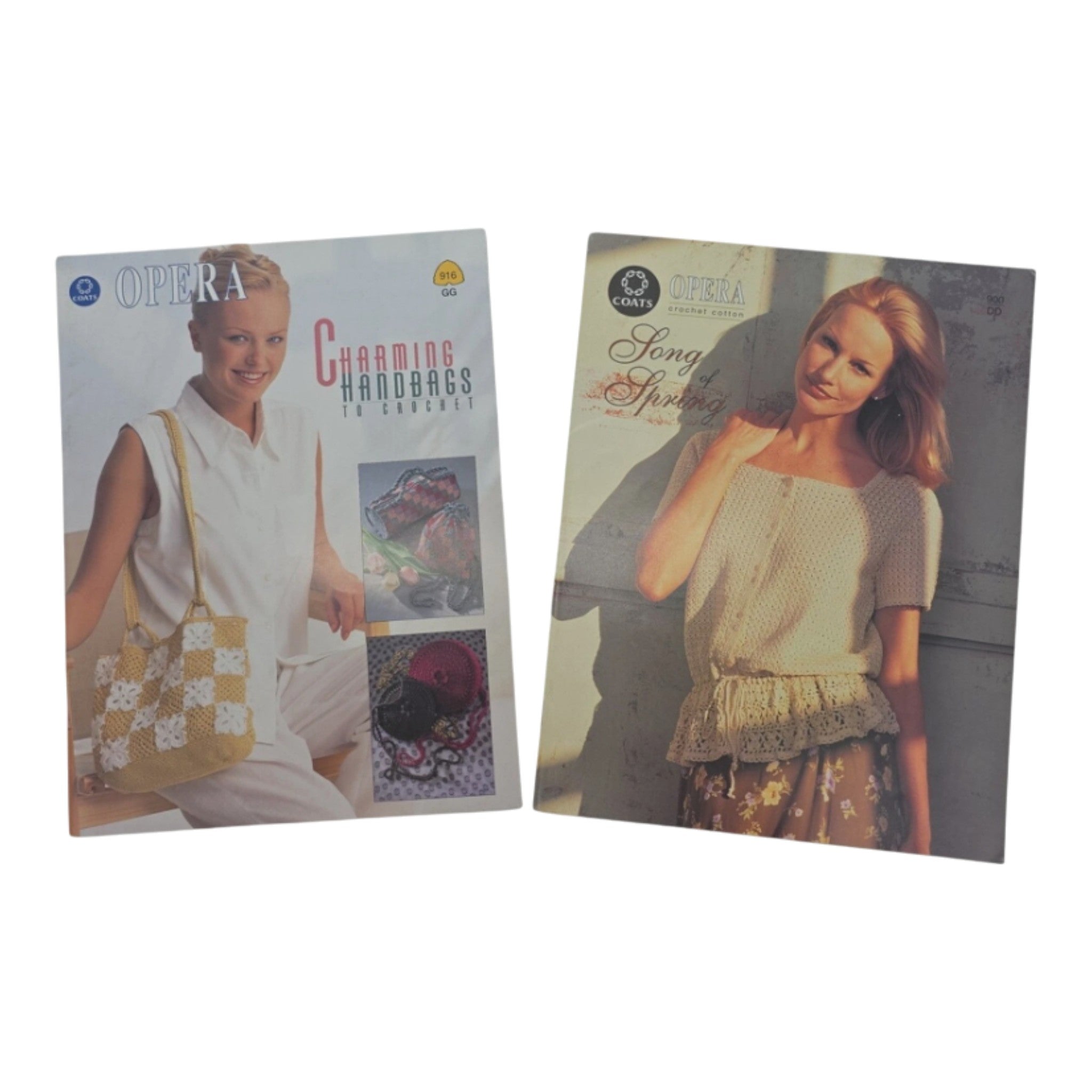 Coats Opera Crochet Cotton Pattern Lot Song of Spring & Charming Handbags