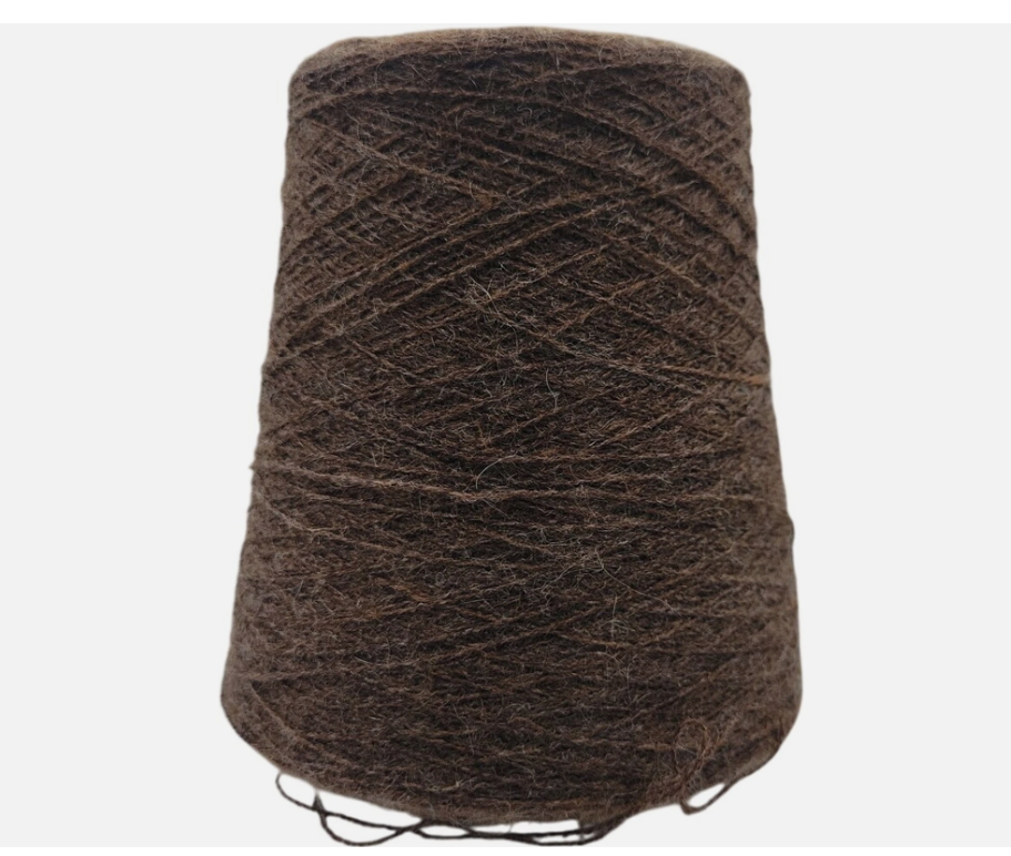 Collins & Aikman 2/24 Orlon Mohair Vintage Yarn Cone Walnut Brown Lot S5395