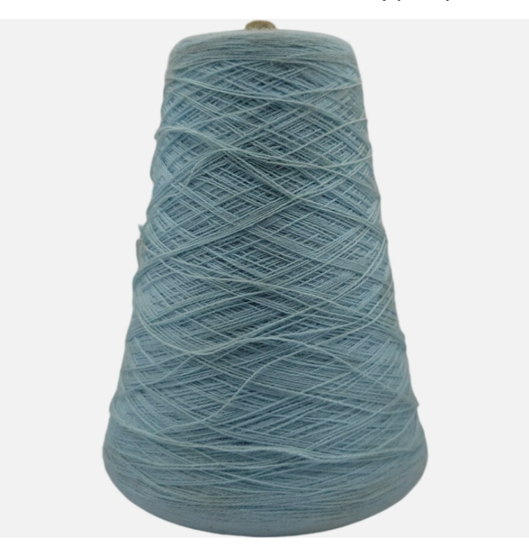 Dixie Yarns Pale Teal Blue Acrilan Acrylic 2/24 Vintage Weaving Yarn Cone