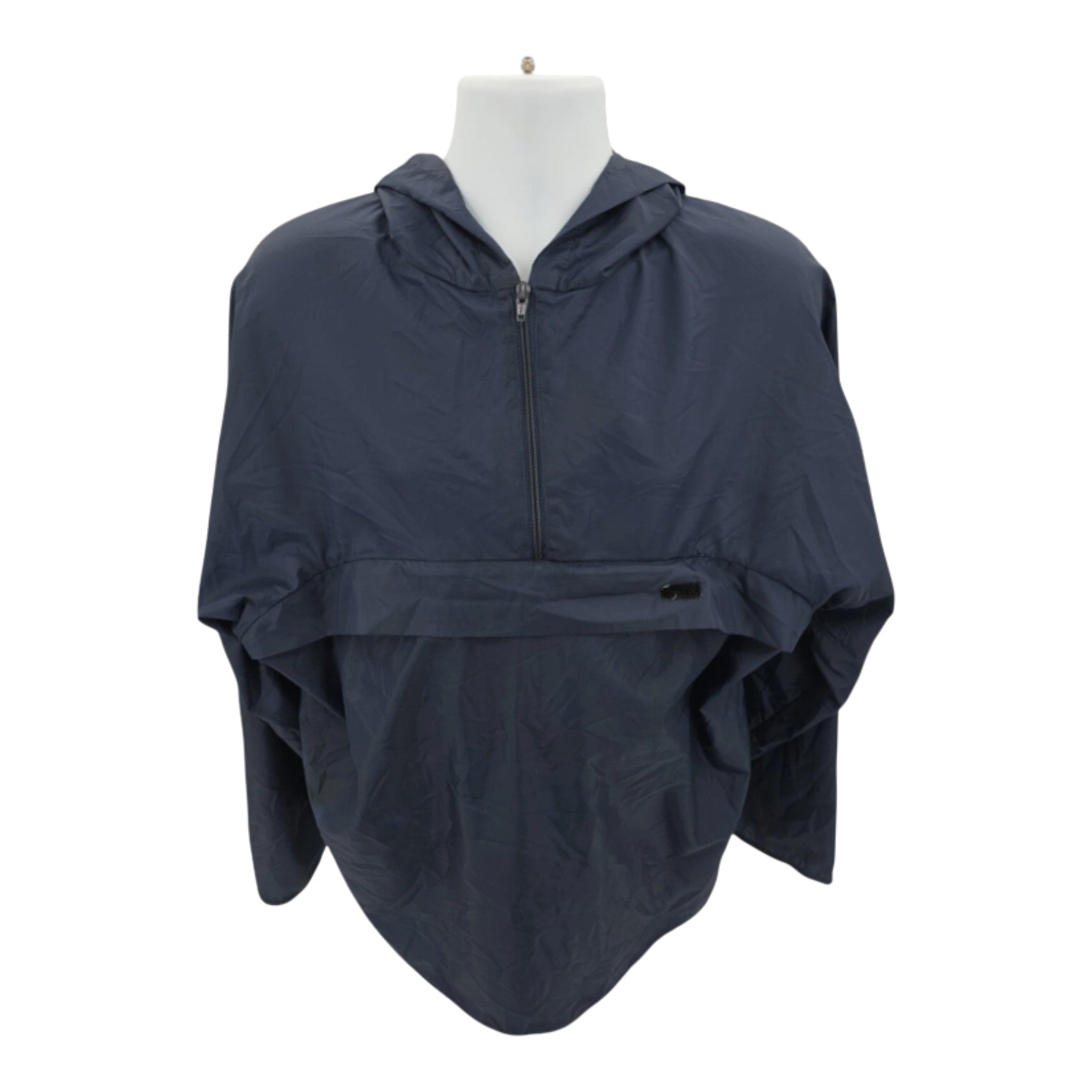 Unbranded Lightweight Zippered Nylon Blue Golf Rain Jacket With Hood Size XXL