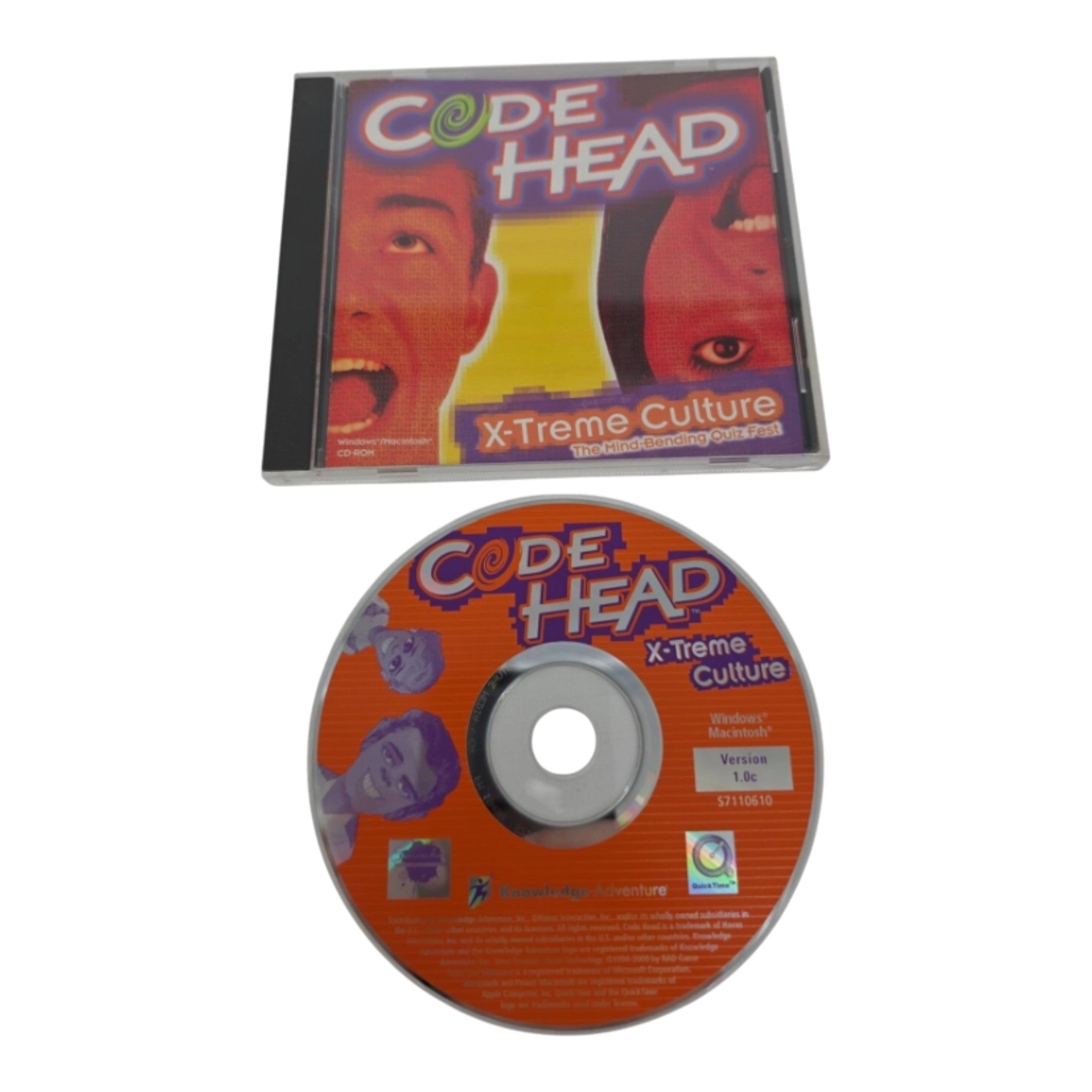 Code Head X-Treme Culture PC CD-ROM Game Knowledge Adventure Windows Macintosh
