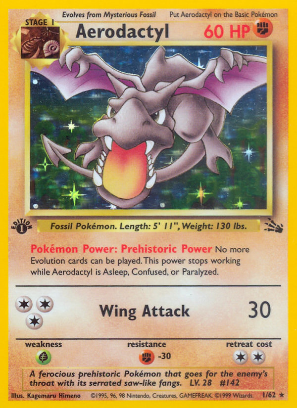 Aerodactyl 1/62 Fossil - Damaged