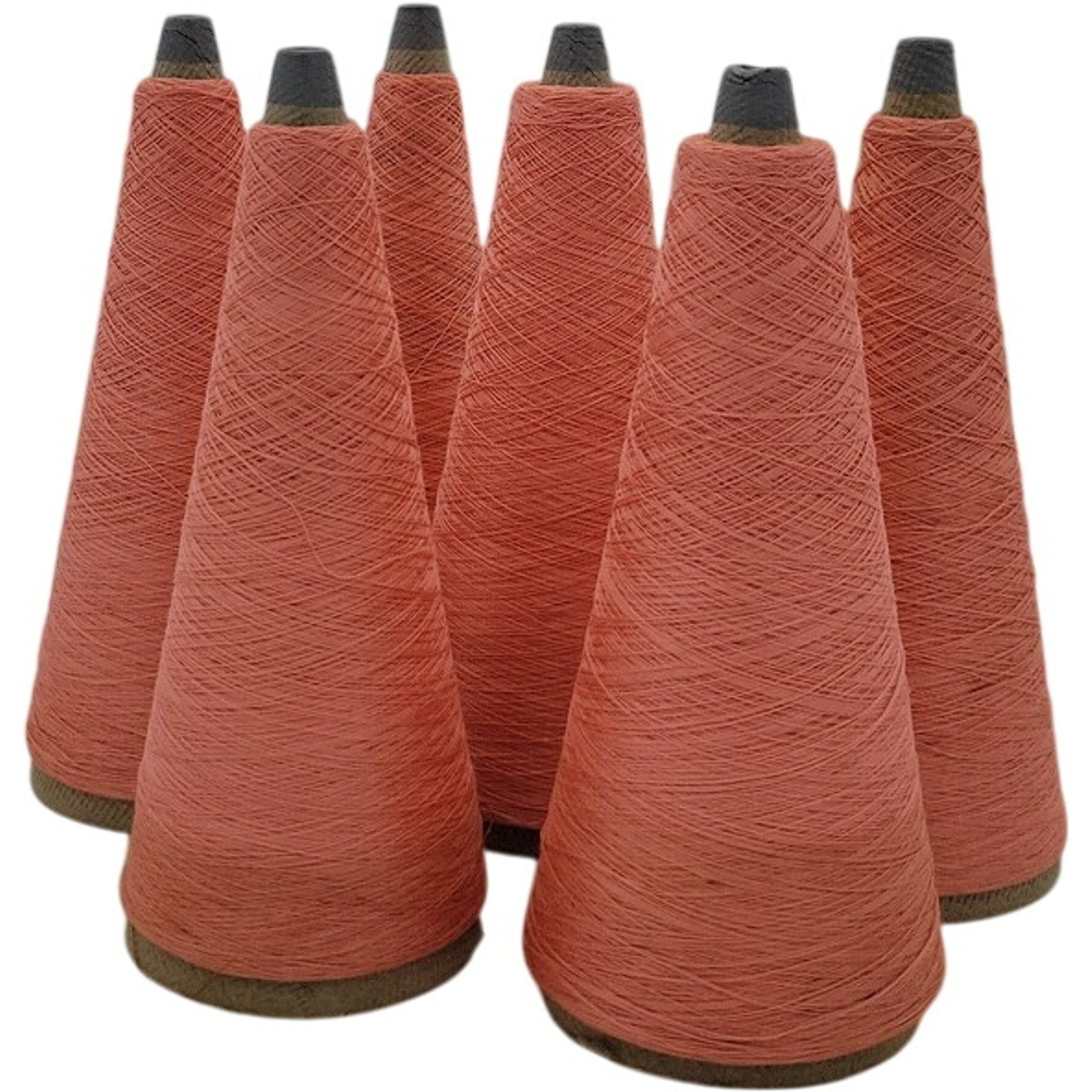 Vintage SCT 40/2 Durefe 139 Peach 109785 Cone Yarn 100% Cotton Lot of 6