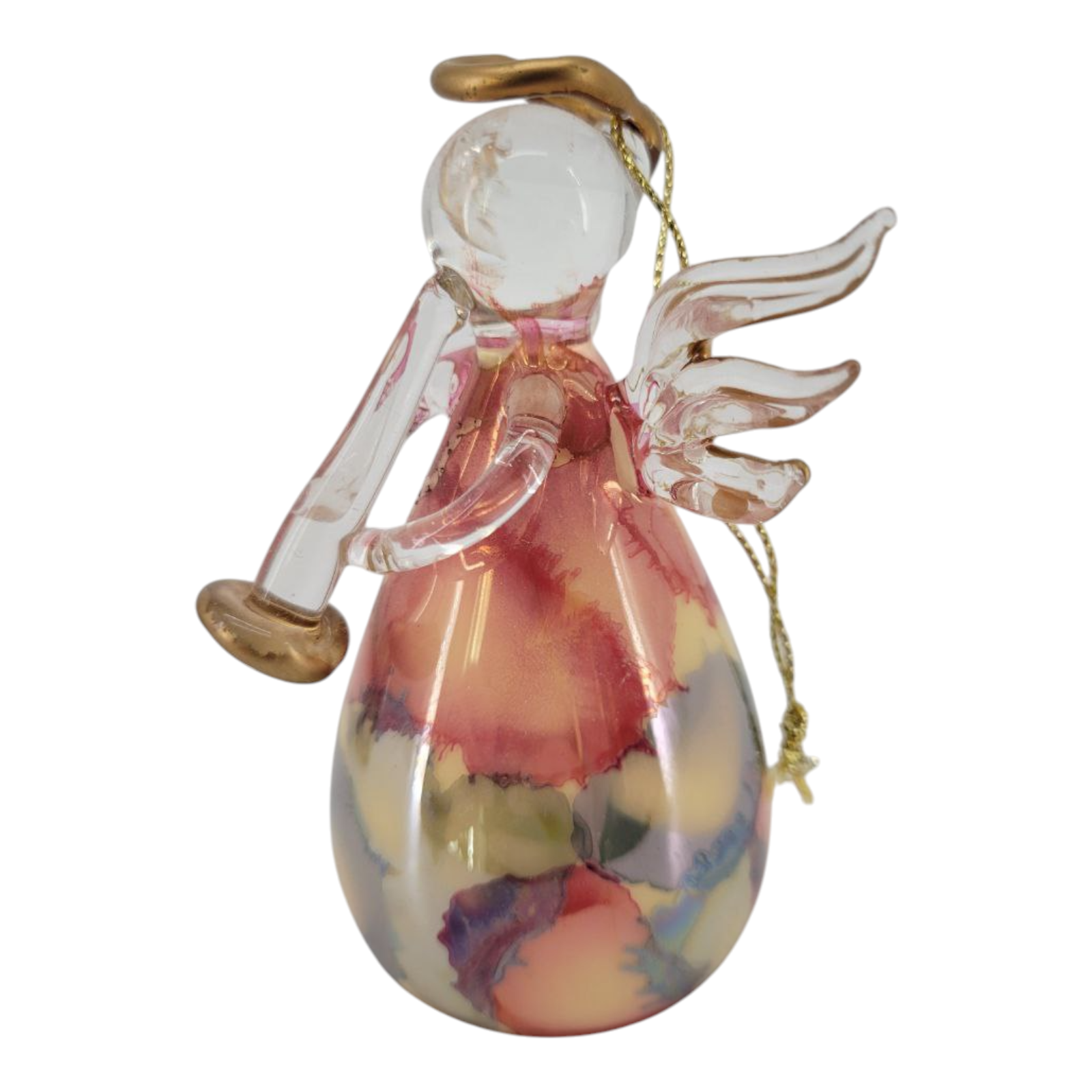 Russ Berrie Blown Glass Angel of Love Figurines Decorative Bundle