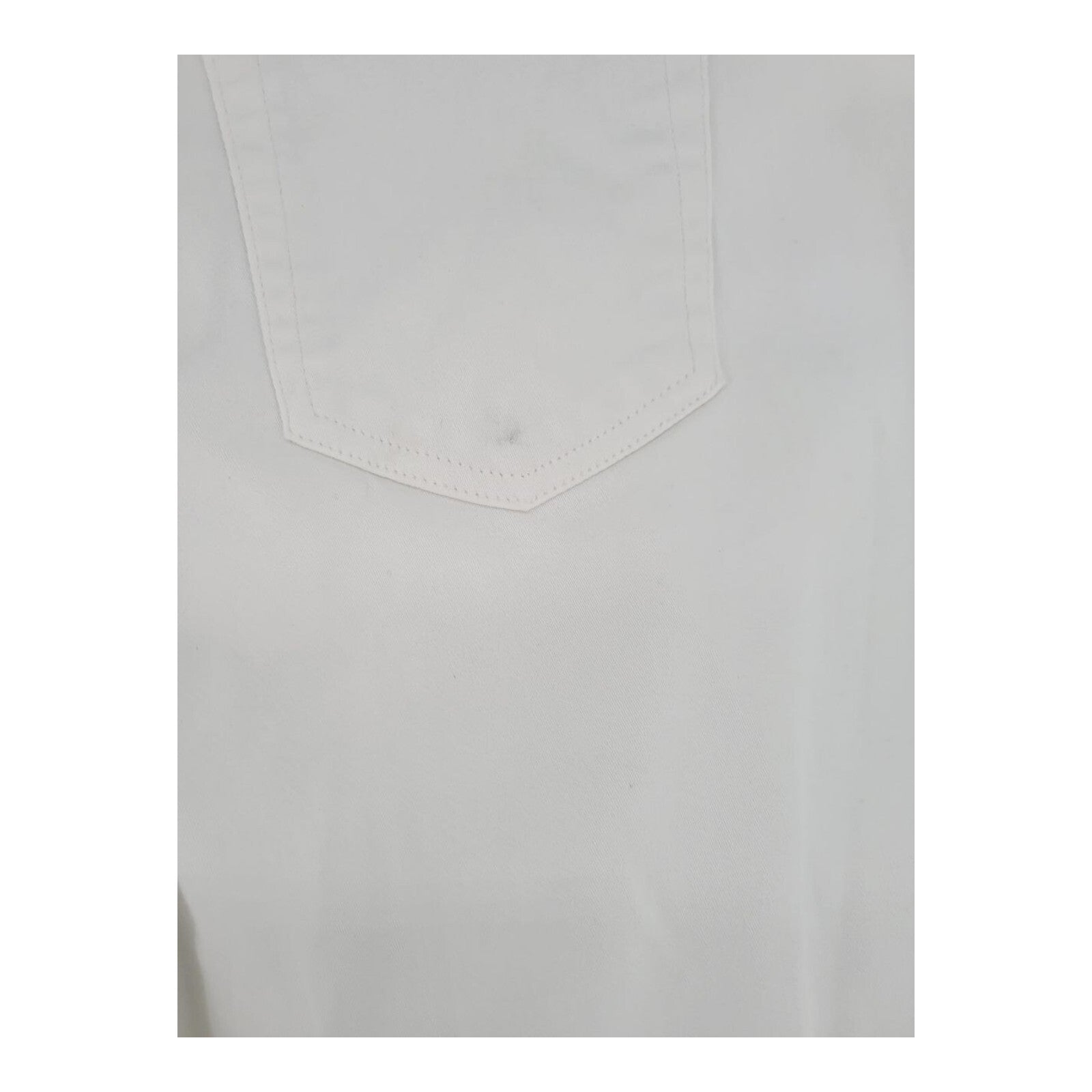 Michael Kors White Denim Capri Pants Womens Gold Tone Buttons Size 16