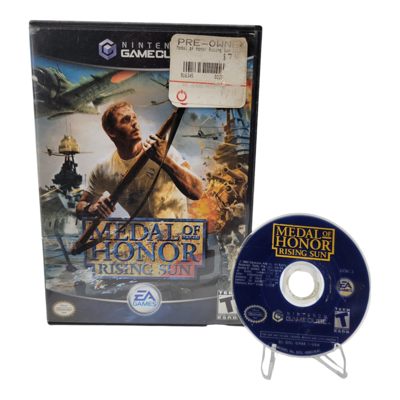 Nintendo GameCube Medal of Honor Rising Sun 2003 EA Games Disc 2 Only